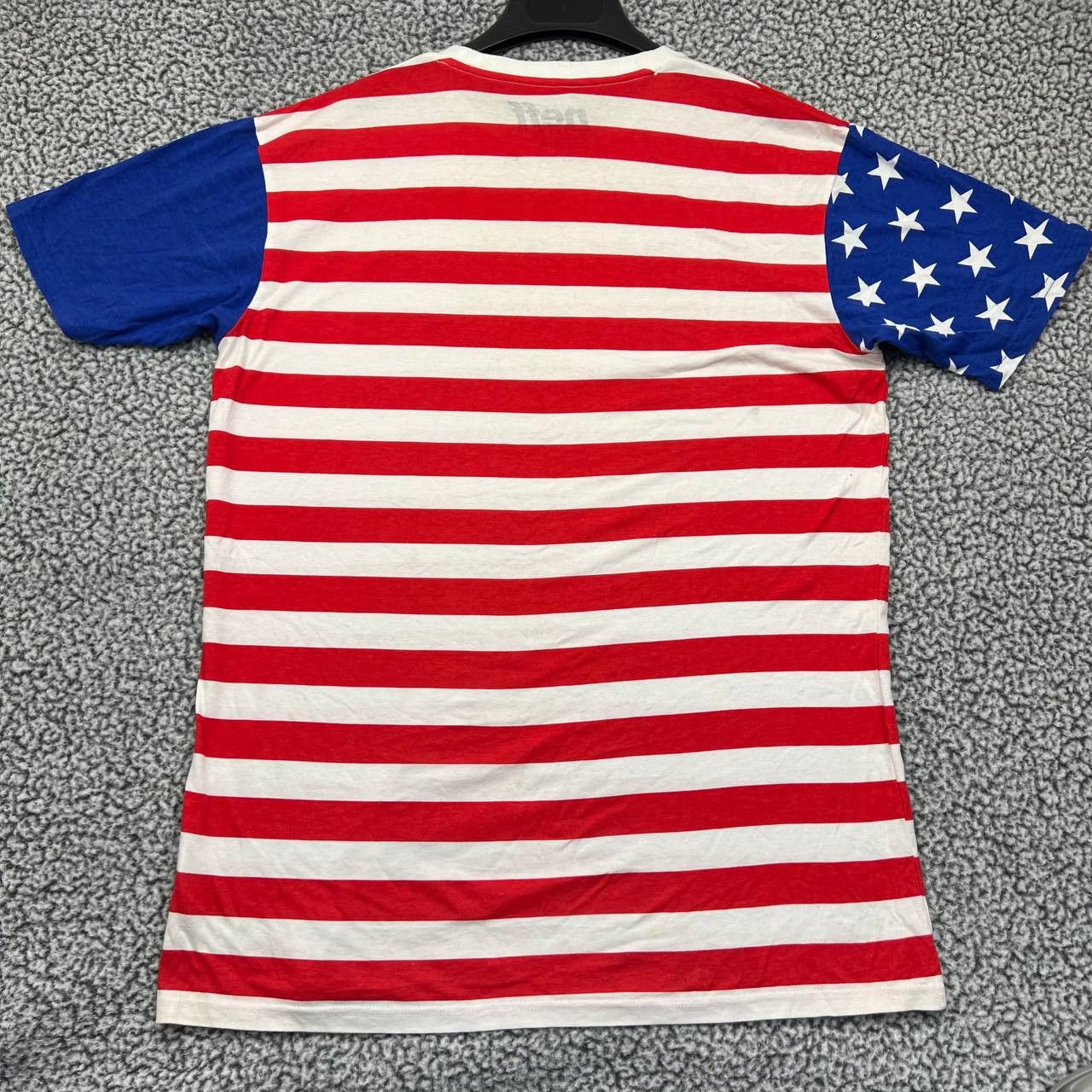 NEFF American Flag Shirt Men Short Sleeve Crew Neck Cotton L Size US L / EU 52-54 / 3 - 2 Thumbnail