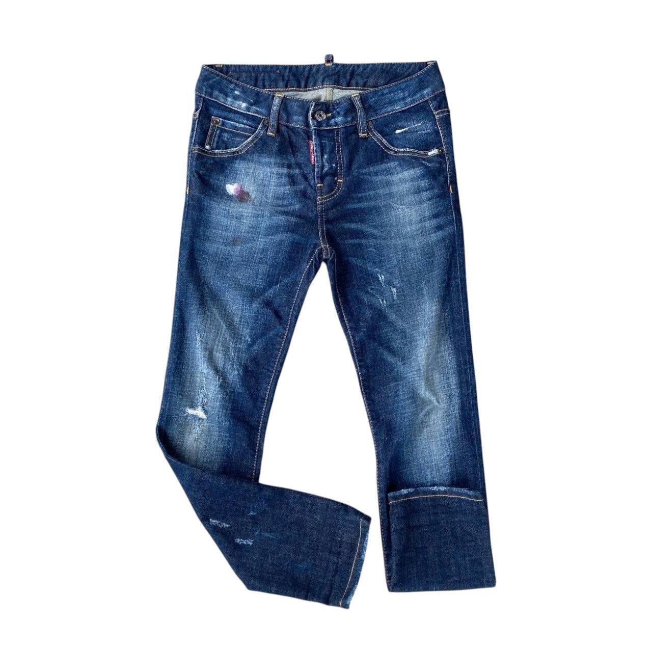 Dsquared2 DSQUARED DISTRESSED PAINTED JEAN WOMEN SIZE 36 ITALY Size 30" / US 8 / IT 44 - 3 Thumbnail