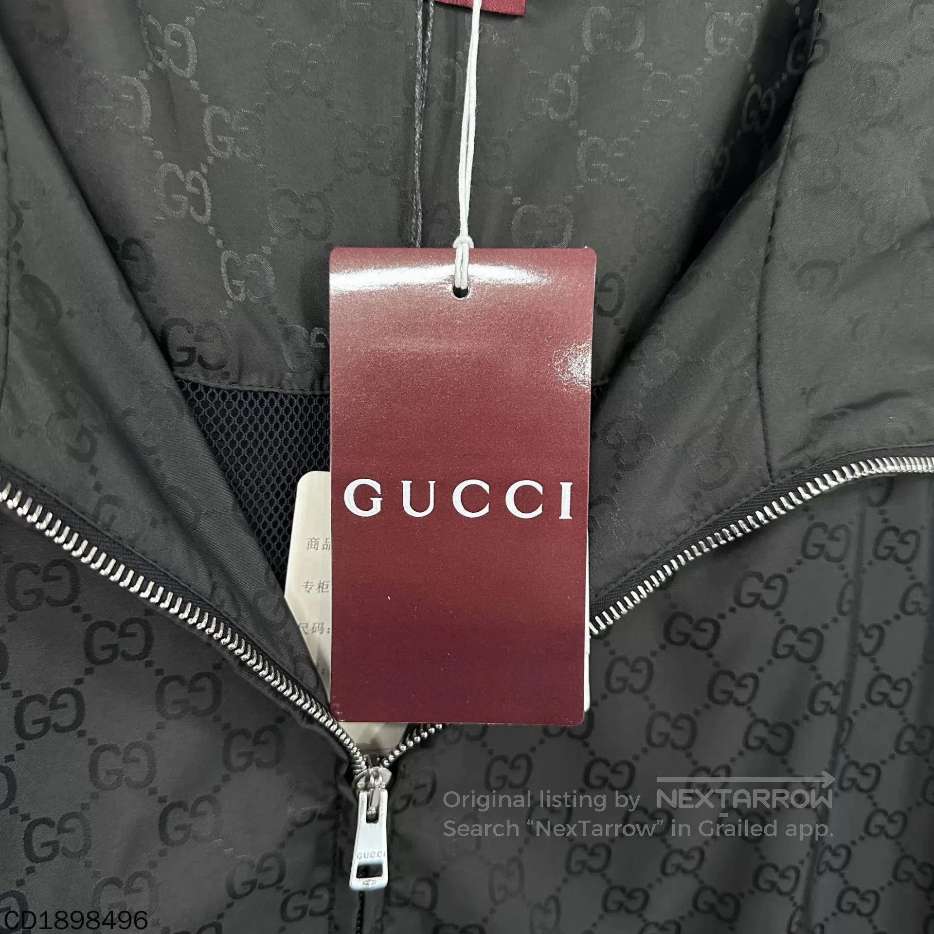 Gucci Black Patterned Zip-Up Light Jacket Size S. Size US S / EU 44-46 / 1 - 5 Thumbnail