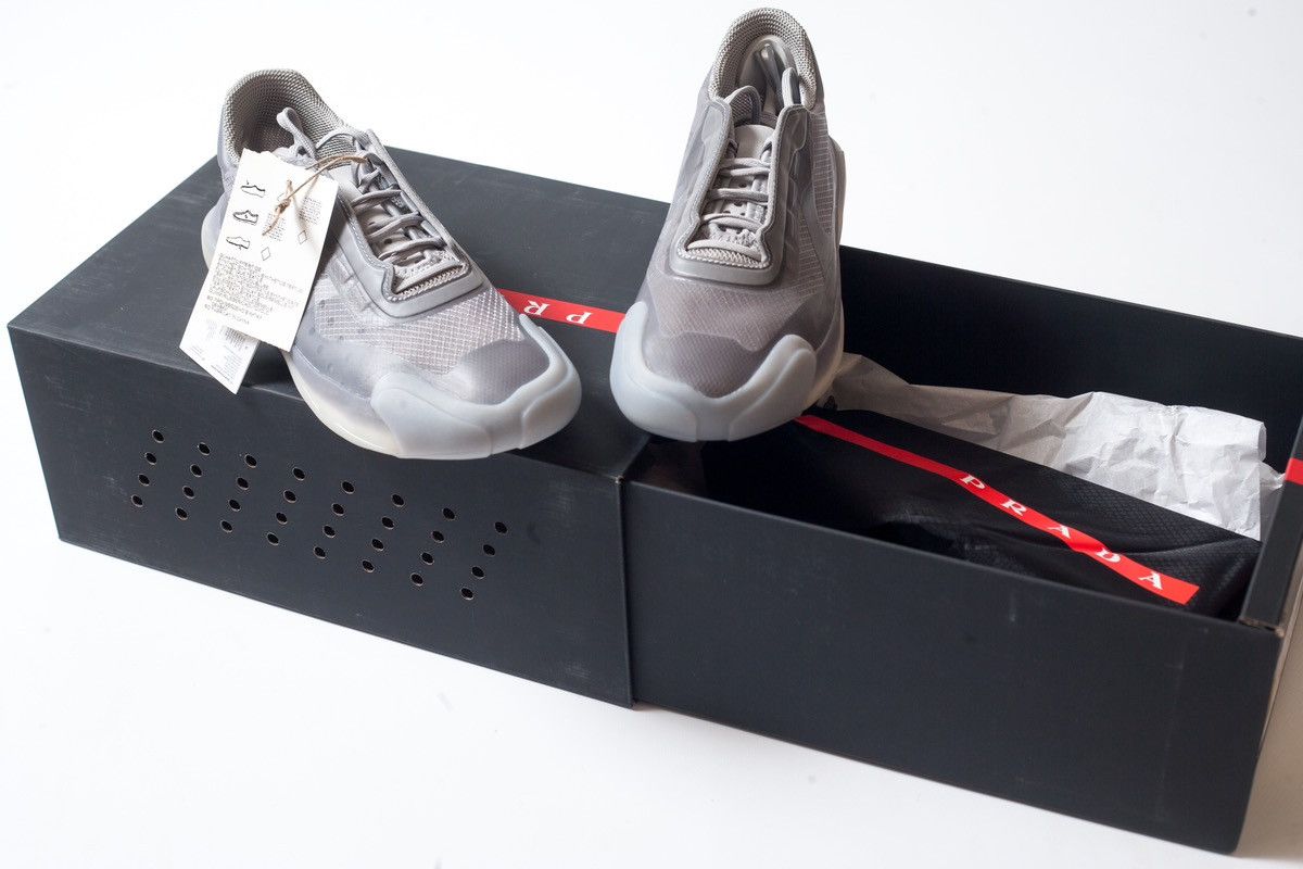 image of Adidas x Prada Luna Rossa Womens Gray Sneakers Size 37 1/3 F / 5 Us in Grey