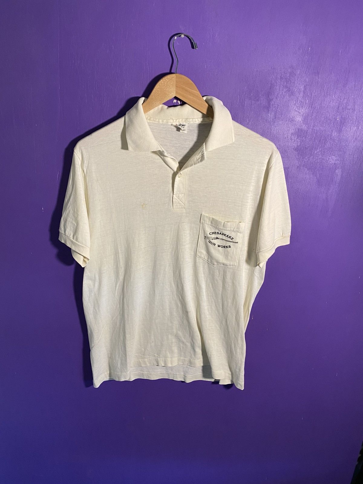 Vintage Vintage 80s Chesapeake gun works polo shirt Size US M / EU 48-50 / 2 - 1 Thumbnail
