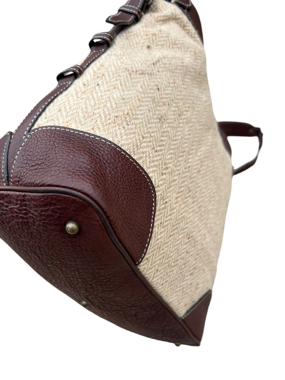 Leather Vintage Tsuchiya Kaban Leather HBT Wool Bag Size ONE SIZE - 16 Thumbnail