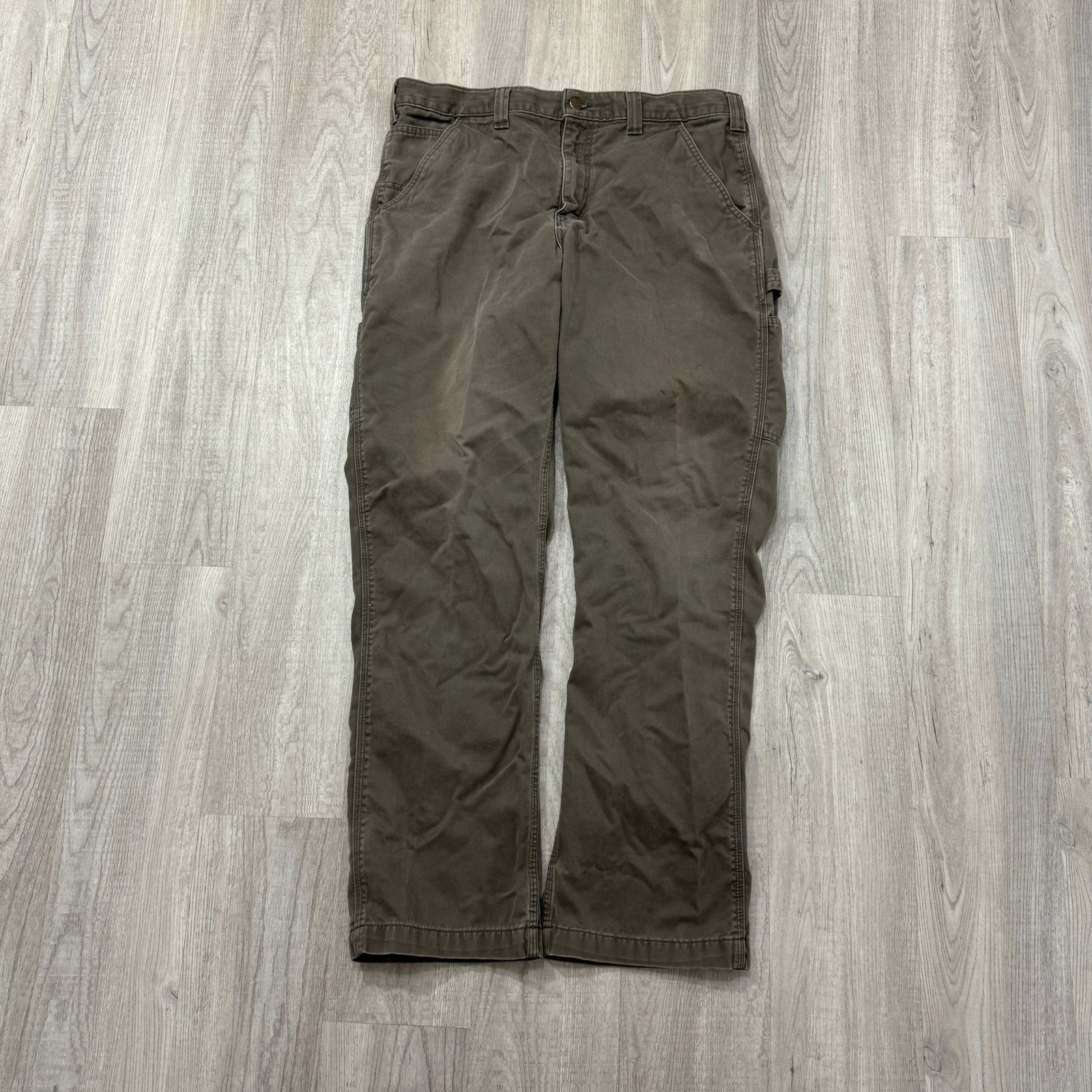 Carhartt Carhartt Cargo Pants Men's 36 x 32 Brown Workwear Pockets Size US 36 / EU 52 - 1 Thumbnail