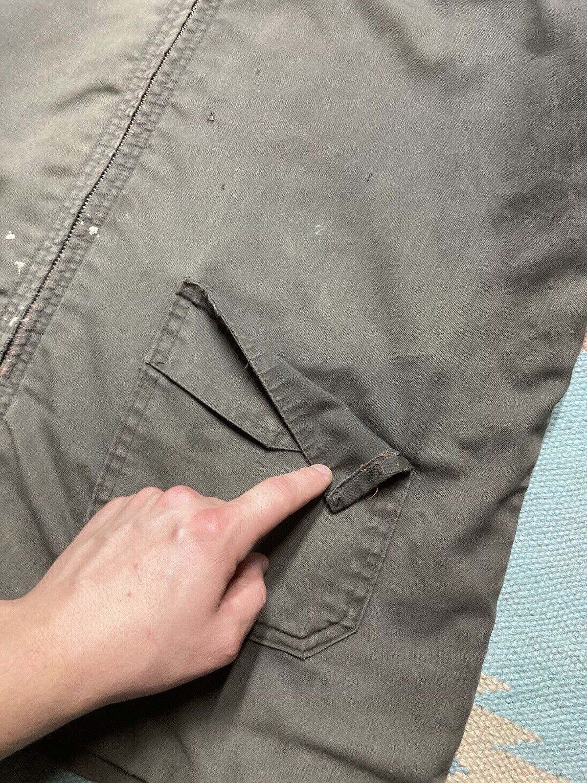 Vintage 60s work jacket zip distressed insulated talon Union made XL Size US XL / EU 56 / 4 - 5 Thumbnail