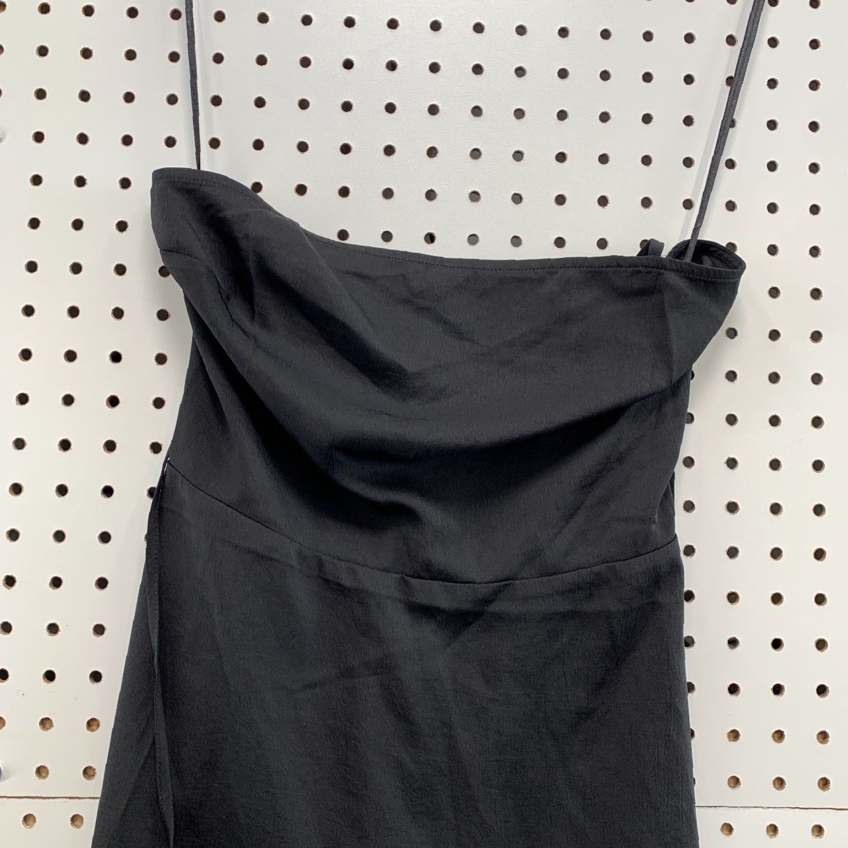 Express VINTAGE Express Black Satin Cocktail Dress with Ruffle Bottom XS Women's Party Mini Evening Size 26" / US 2 / IT 38 - 6 Thumbnail