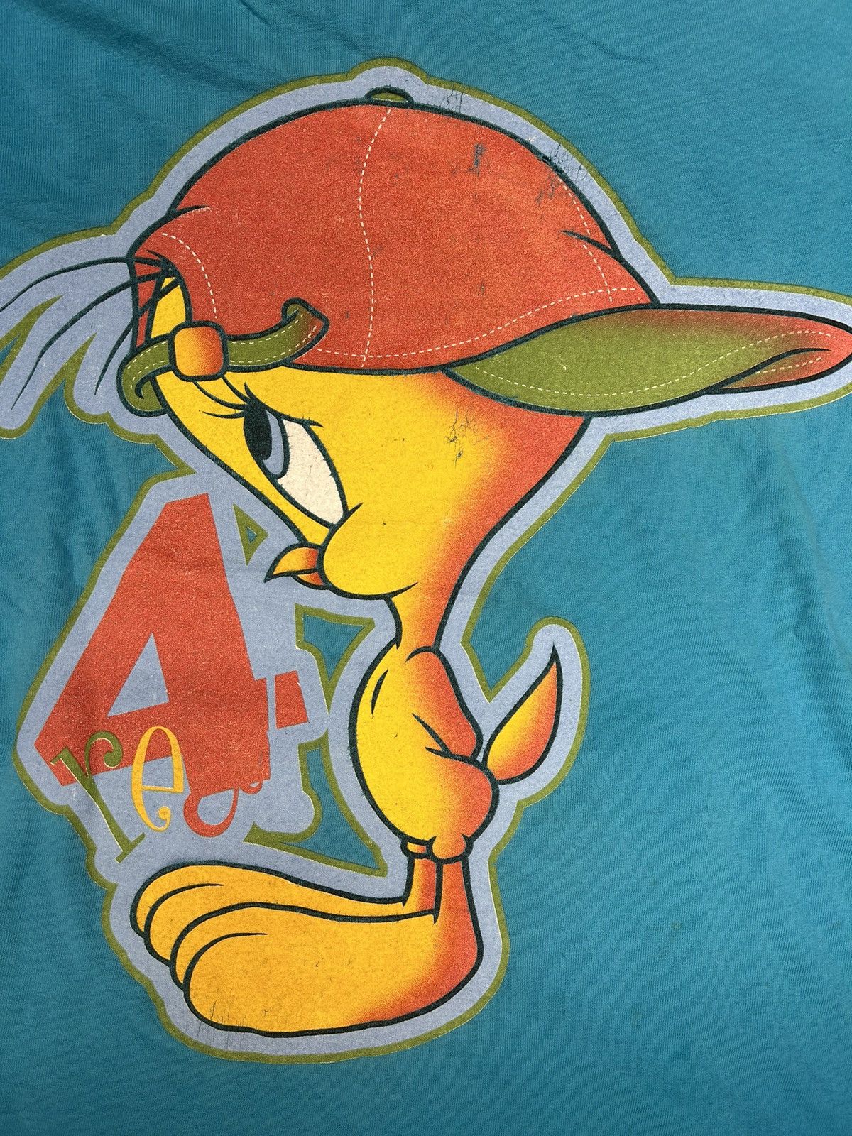 Vintage × Warner Bros Crazy Vintage 90s Essential Tweety Bird Looney Tunes T-Shirt Size US XXL / EU 58 / 5 - 2 Thumbnail