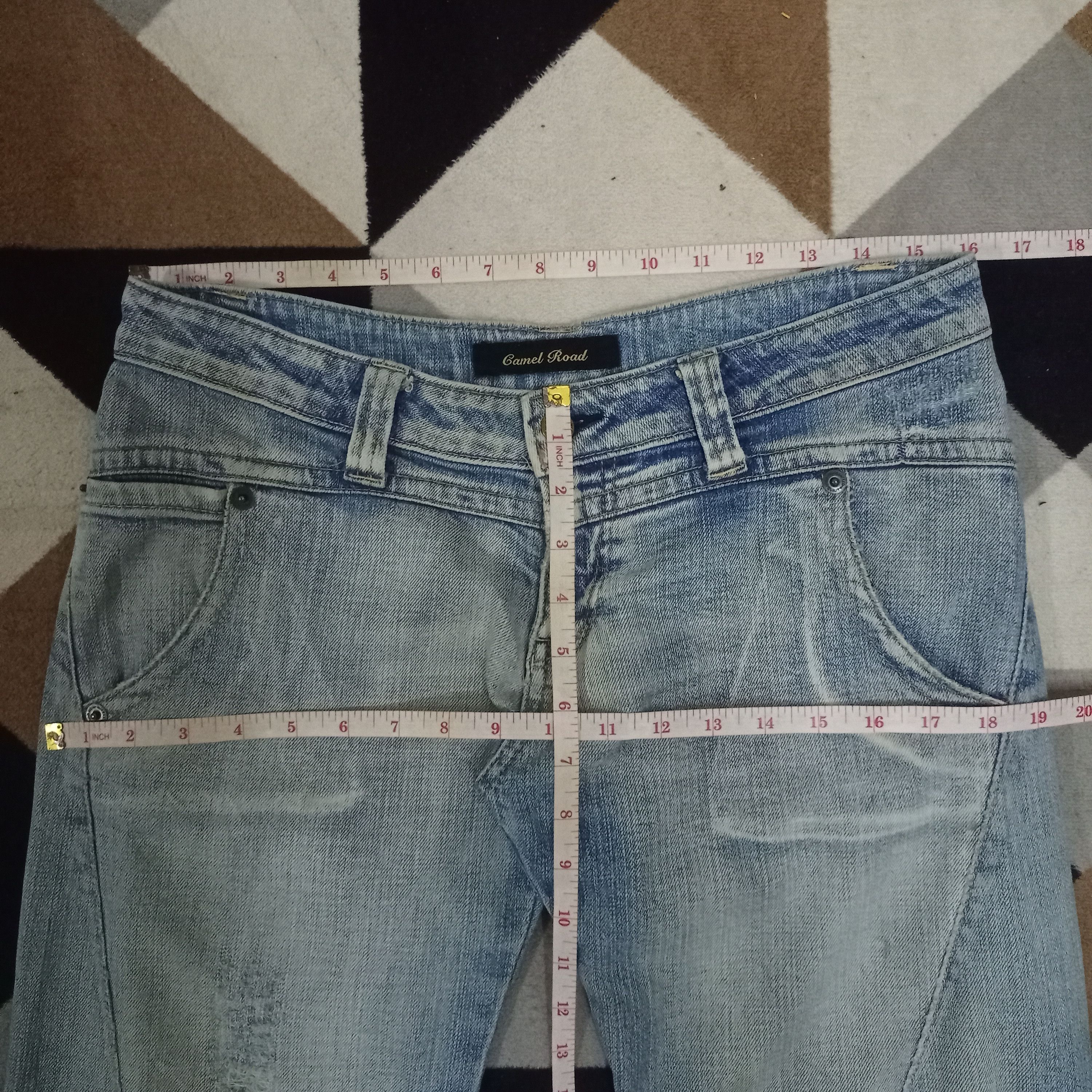 Japanese Brand Vintage Japanese Brand Flared Distressed Bell Bottoms Jeans Size 32" / US 10 / IT 46 - 8 Thumbnail