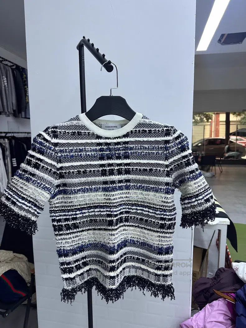 Thom Browne Thom Browne Knit Fringe Short Sleeve Size US S / EU 44-46 / 1 - 1 Thumbnail