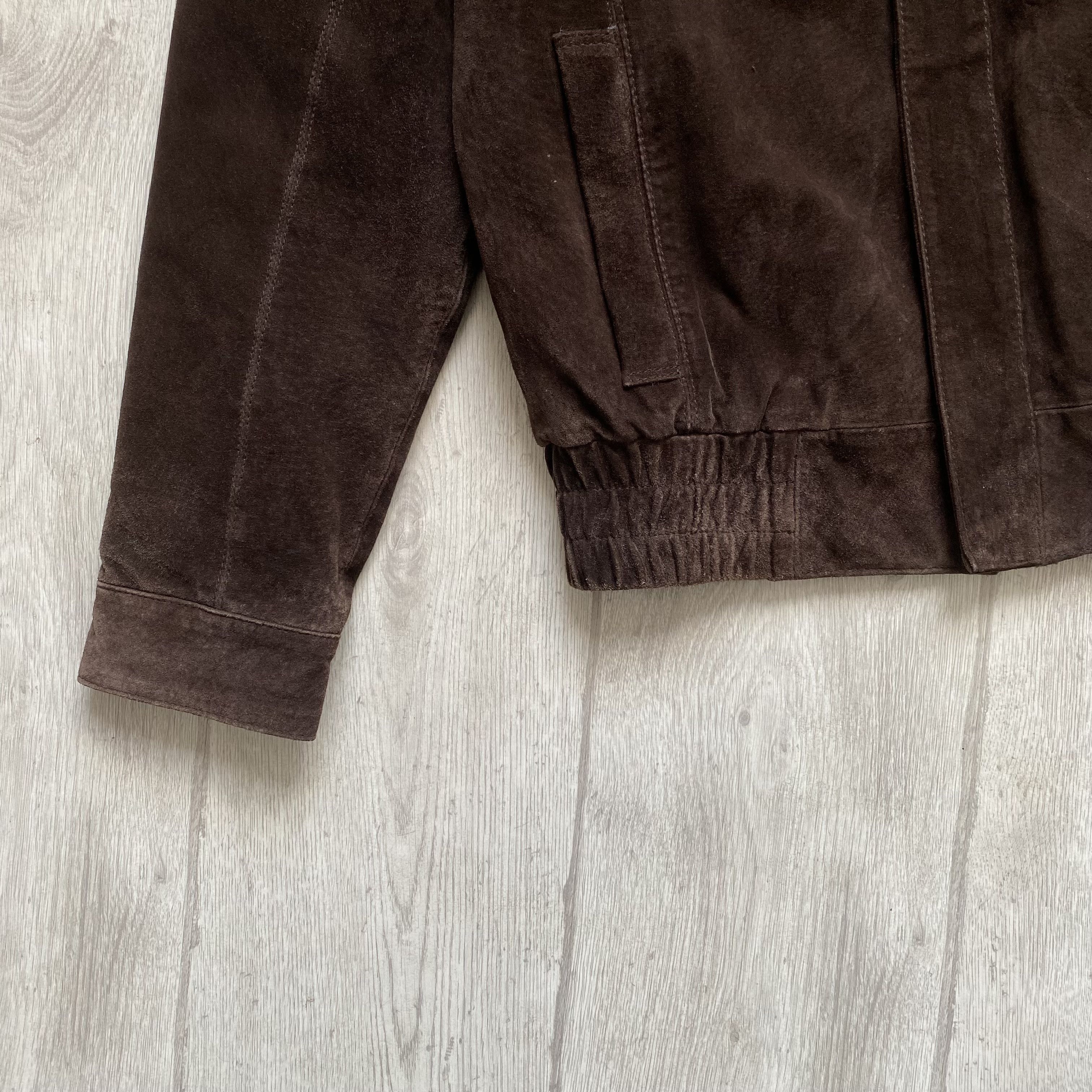Genuine Leather Thomas Vintage Bomber Leather Suede Jacket Brown Y2K Size US S / EU 44-46 / 1 - 5 Thumbnail