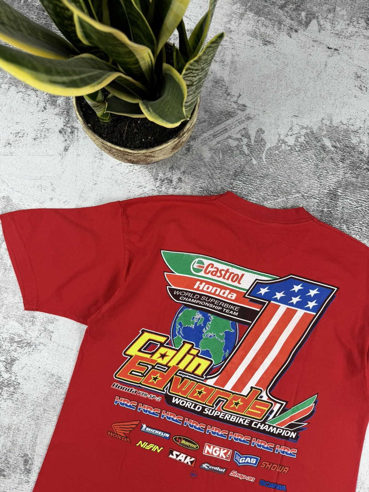 Other Colin Edwards Honda Bike 2001 HRC Formula 1 T Shirt Tee Size US M / EU 48-50 / 2 - 15 Thumbnail
