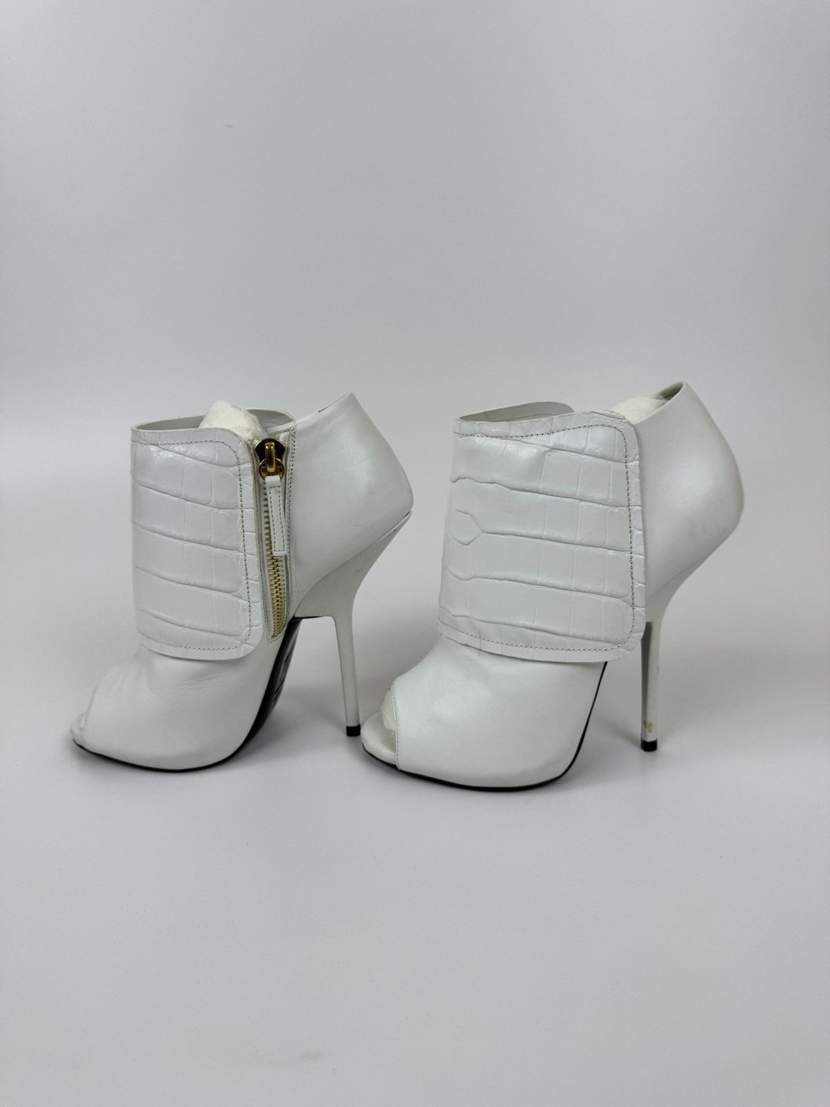 Giuseppe Zanotti Giuseppe Zanotti Open Ankle Boots Leather Stiletto High Heel Size US 10 / IT 40 - 4 Thumbnail