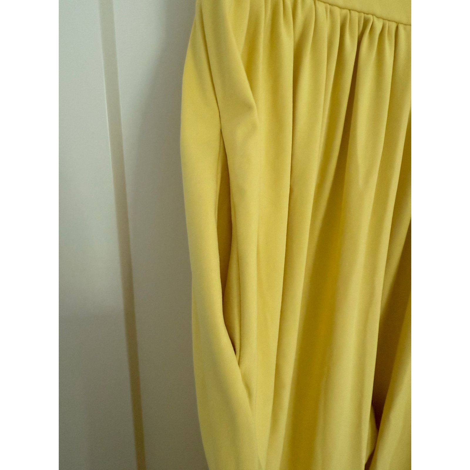 Susana Monaco $198 New Susana Monaco Slip Top Jumpsuit - Lemon Zest - S Size 27" / US 4 / IT 40 - 8 Thumbnail