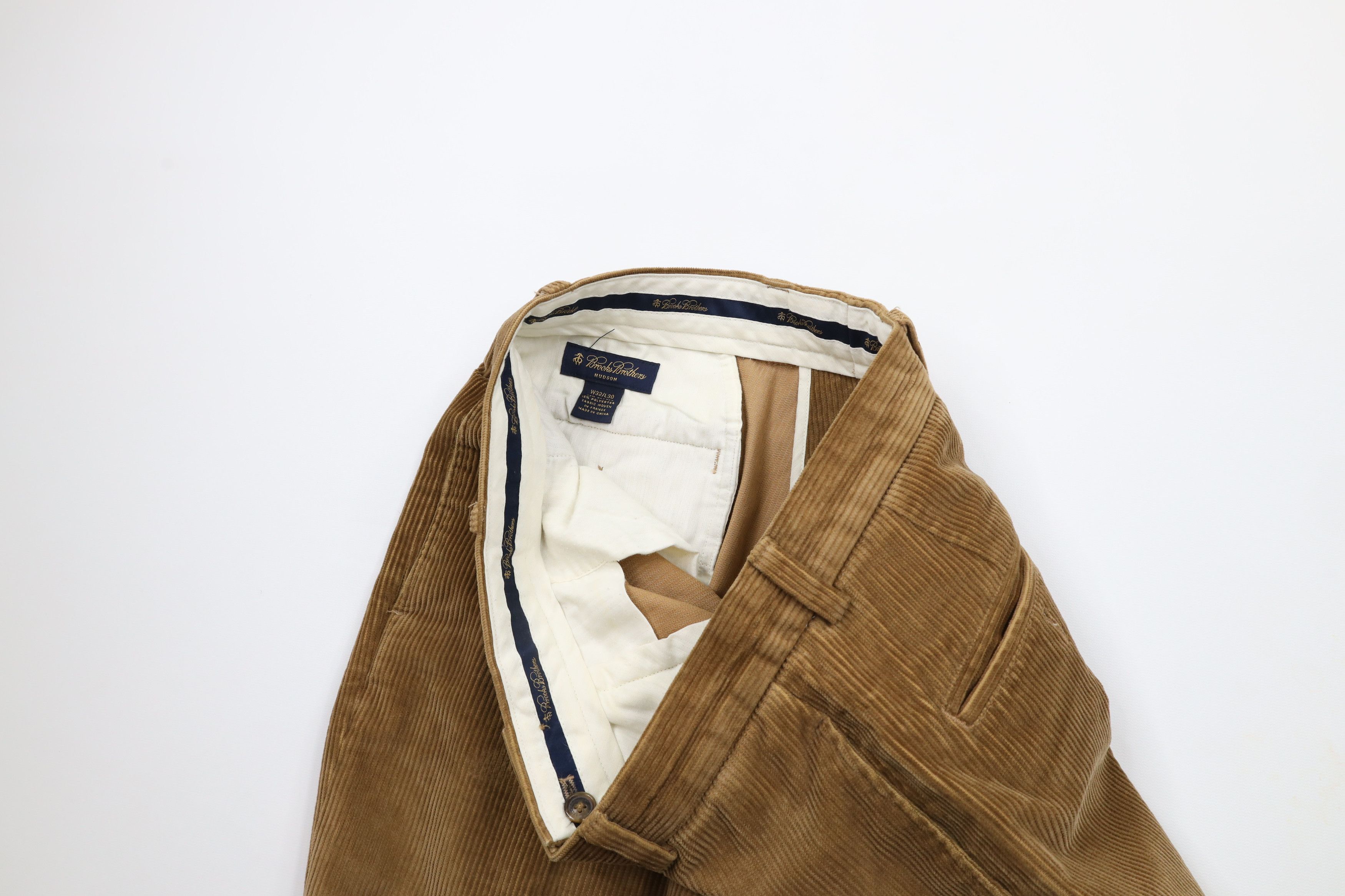 Brooks Brothers × Vintage Vintage Brooks Brothers Front Hudson Corduroy Pants Brown Size 32 - 8 Thumbnail