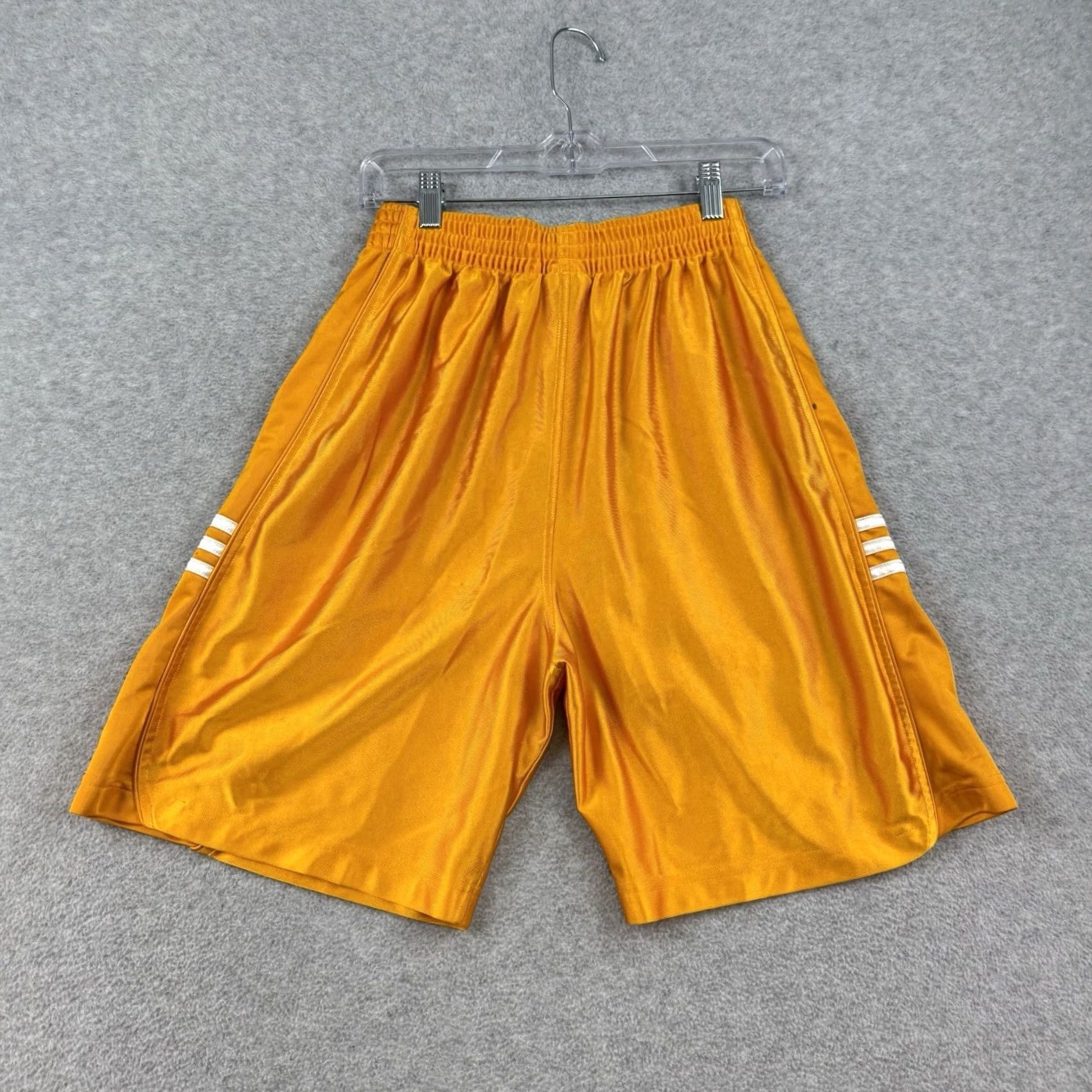 Adidas VINTAGE Adidas Dazzle Shorts Athletic Drawstring M Men's Yellow 100% Polyester Basketball USA 7in Inseam Size US 31 - 7 Thumbnail