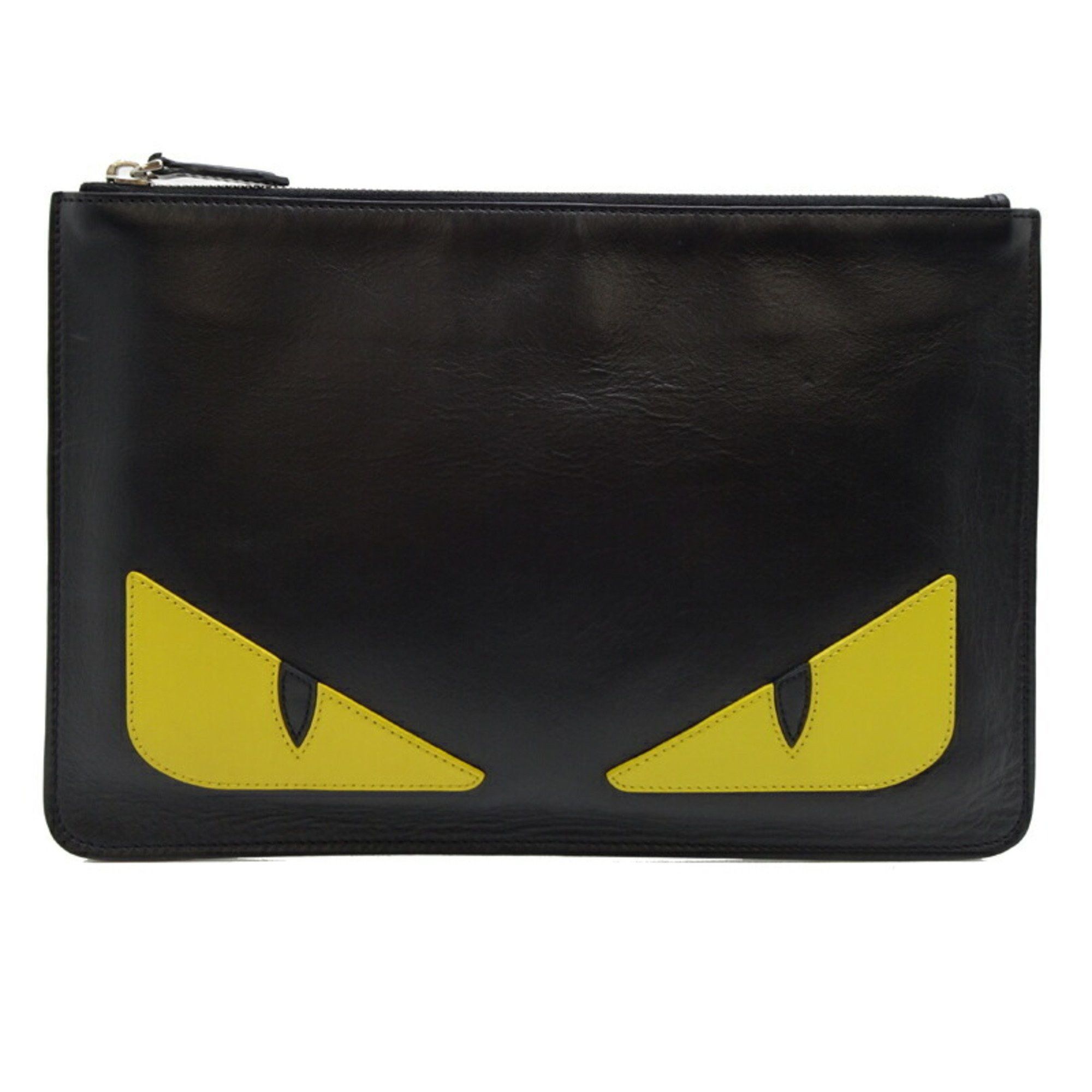 Fendi Fendi Monster Clutch Men's Second Bag 7N0078 Leather Black Size ONE SIZE - 1 Thumbnail