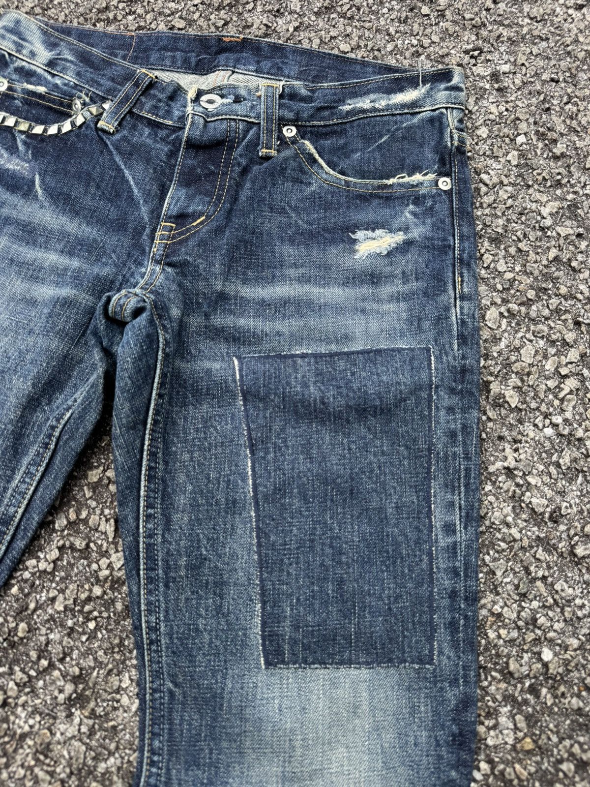 Hysteric Glamour HYSTERIC GLAMOUR JAPAN STUDDED UNISEX STYLE DISTRESSED JEANS Size US 29 - 6 Thumbnail
