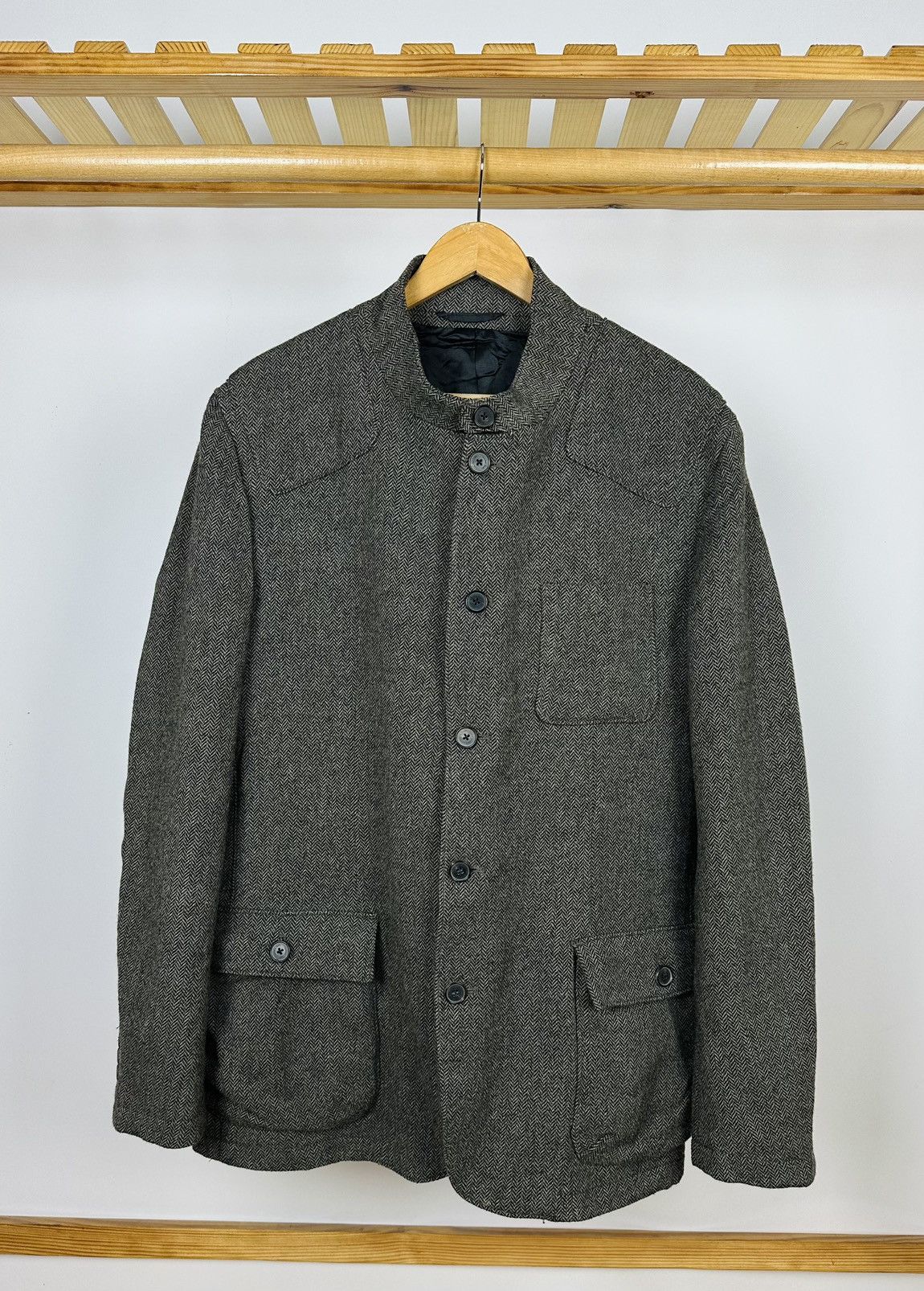 Massimo Dutti Massimo Dutti Grey Wool Blazer Jacket Size US M / EU 48-50 / 2 - 1 Thumbnail
