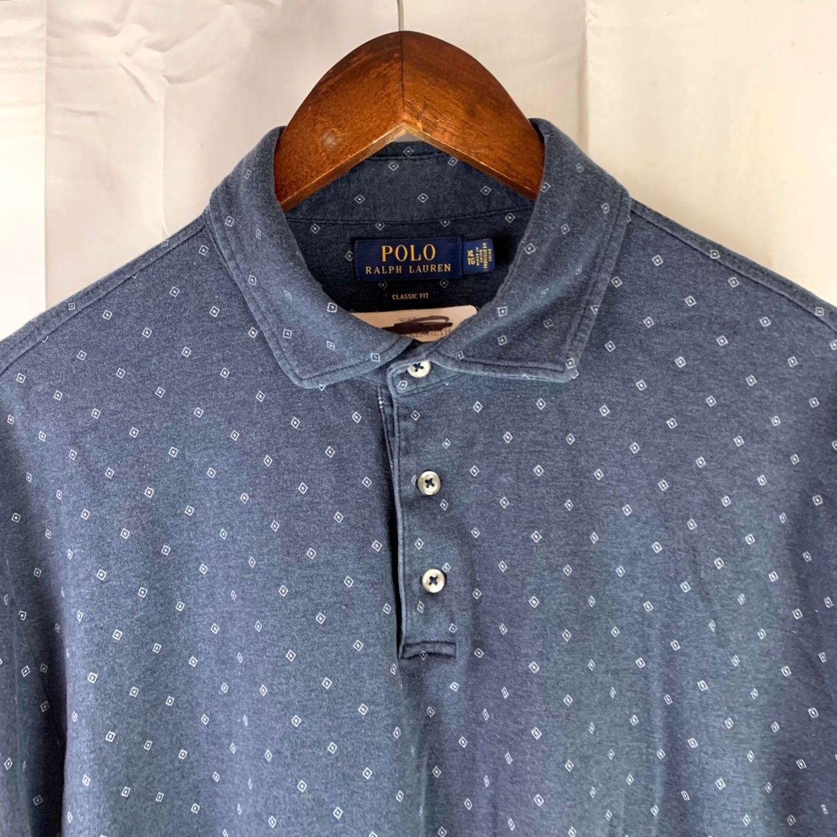 Polo Ralph Lauren Polo Ralph Lauren Polo Shirt Mens XL Navy Blue Geometric Diamond Classic Fit Shirt Mens XL Navy Blue Geometric Diamond Classic Fit Embroidered Logo Size US XL / EU 56 / 4 - 2 Thumbnail