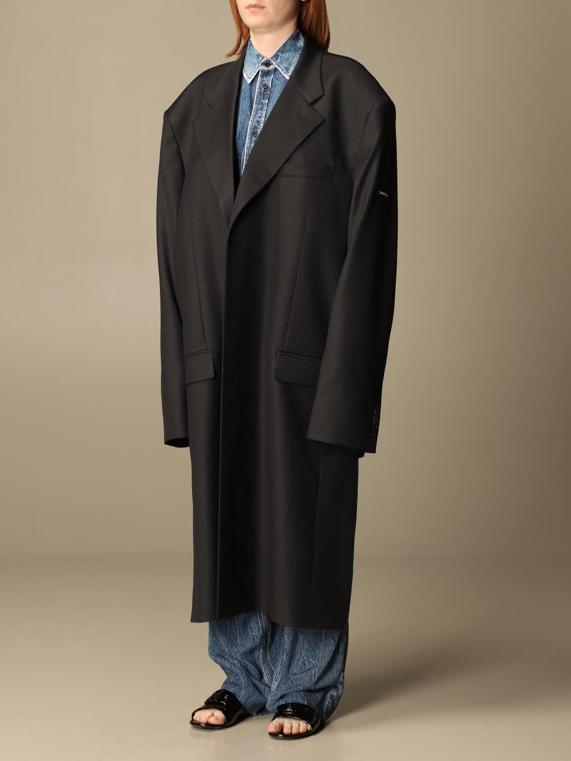 Balenciaga o1in1g1124 Dup / Hybrid Blazer Coat in Black Size XXS / US 00 / IT 34 - 2 Thumbnail