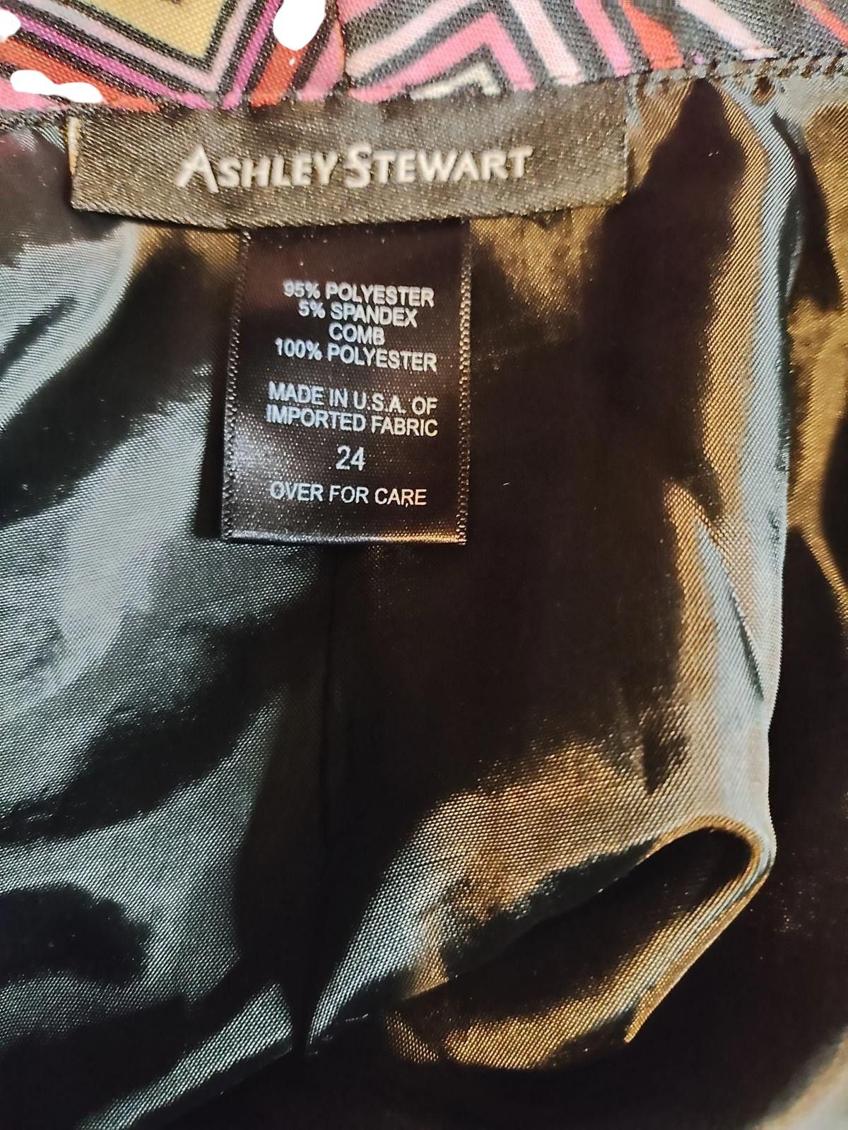 Designer Ashley Stewart Women's Geometric Pattern Open Front Blazer Size 4XL / US 24-26 - 8 Thumbnail
