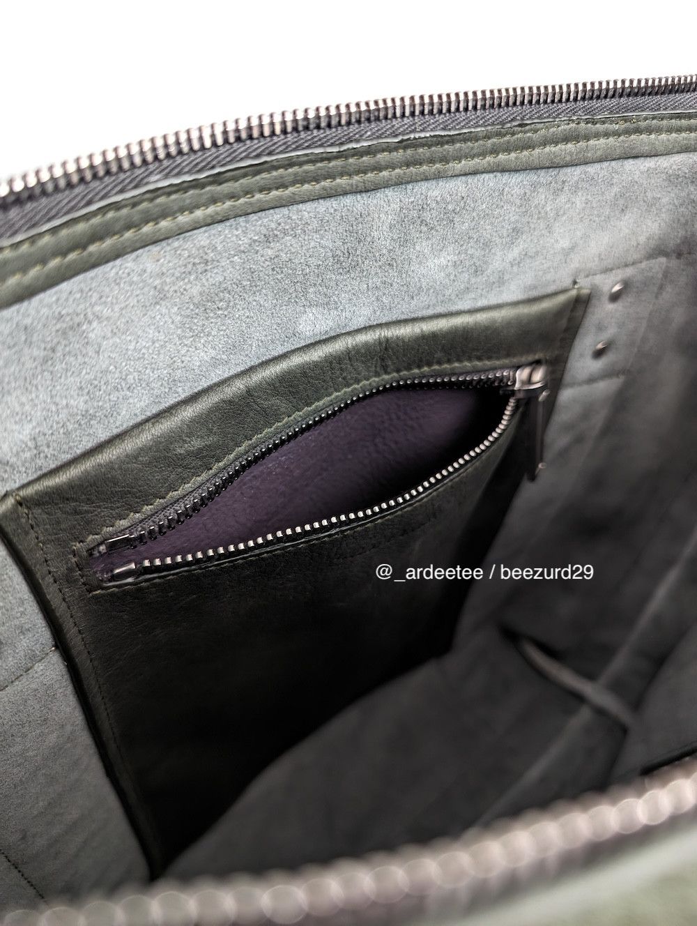 Rick Owens 💥UNRELEASED CALF HAIR FUR MINI TROLLEY TOTE BAG GREEN Size ONE SIZE - 12 Thumbnail