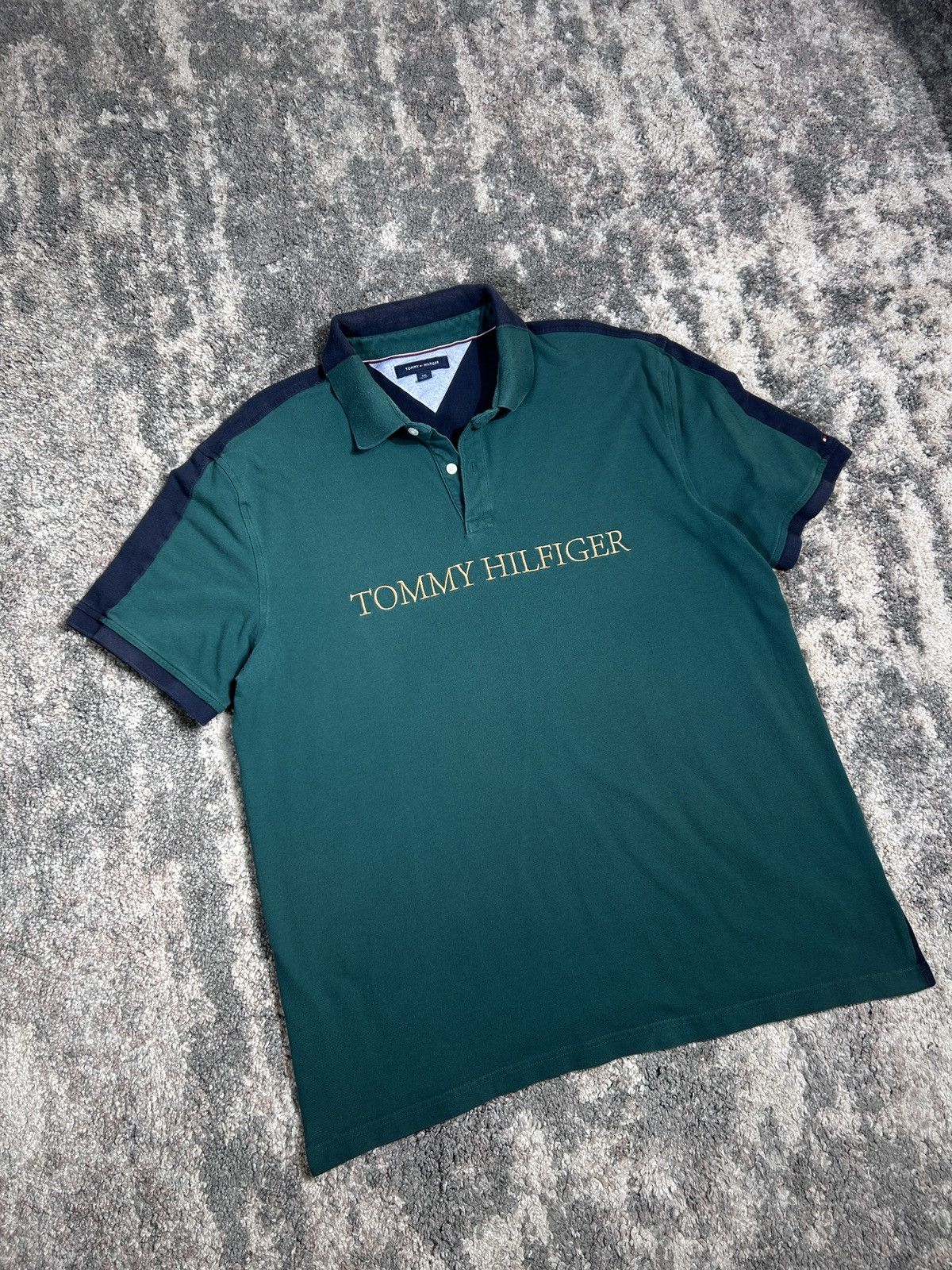 Tommy Hilfiger × Vintage Tommy Hilfiger Front Logo Polo T Shirt / XXL Size US XXL / EU 58 / 5 - 2 Thumbnail
