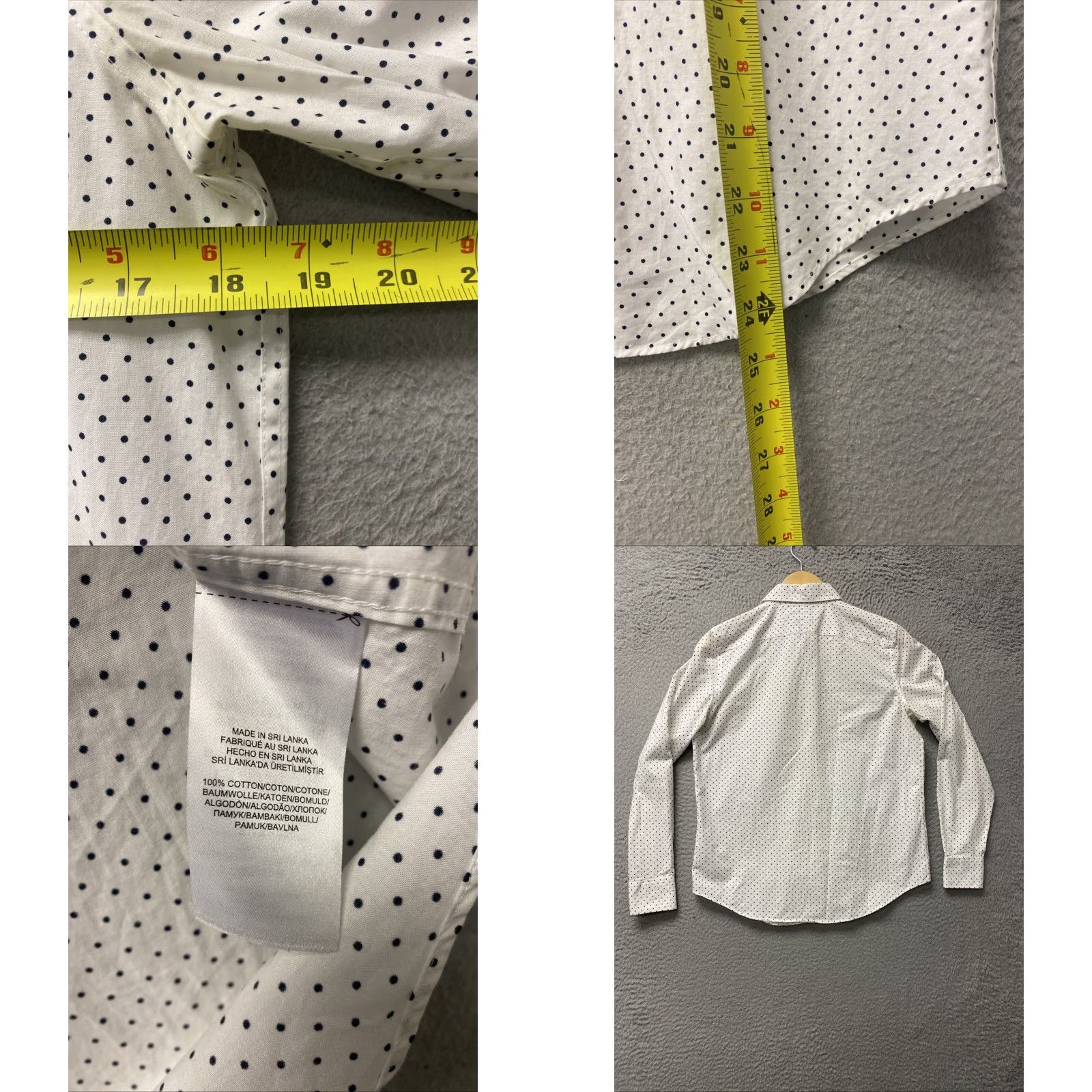 Ralph Lauren Ralph Lauren Button Shirt Polka Dot White Women Small /110-55 Canvas Cotton Polyester Silk? Size S / US 4 / IT 40 - 8 Thumbnail