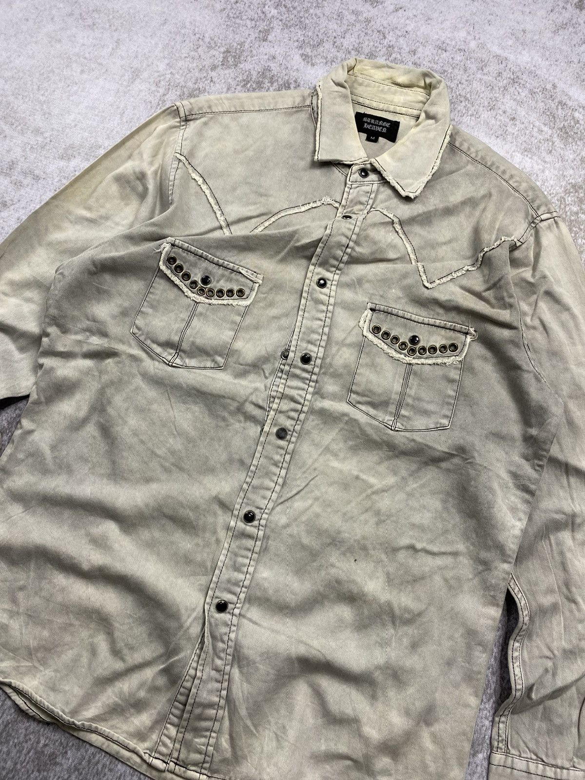 If Six Was Nine × Japanese Brand × KMRii Distressed strage heaven studed KMRii style shirt Size US M / EU 48-50 / 2 - 2 Thumbnail