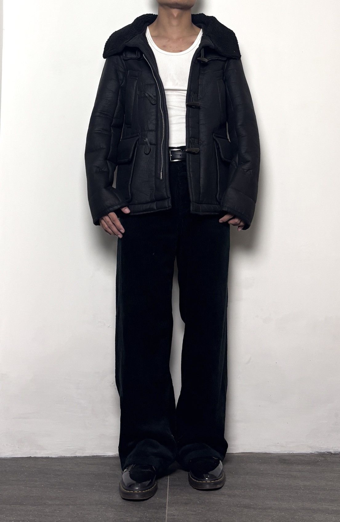 Issey Miyake FREE TAX! Cabane de Zucca PU Leather Sherpa Jacket Size US S / EU 44-46 / 1 - 1 Thumbnail