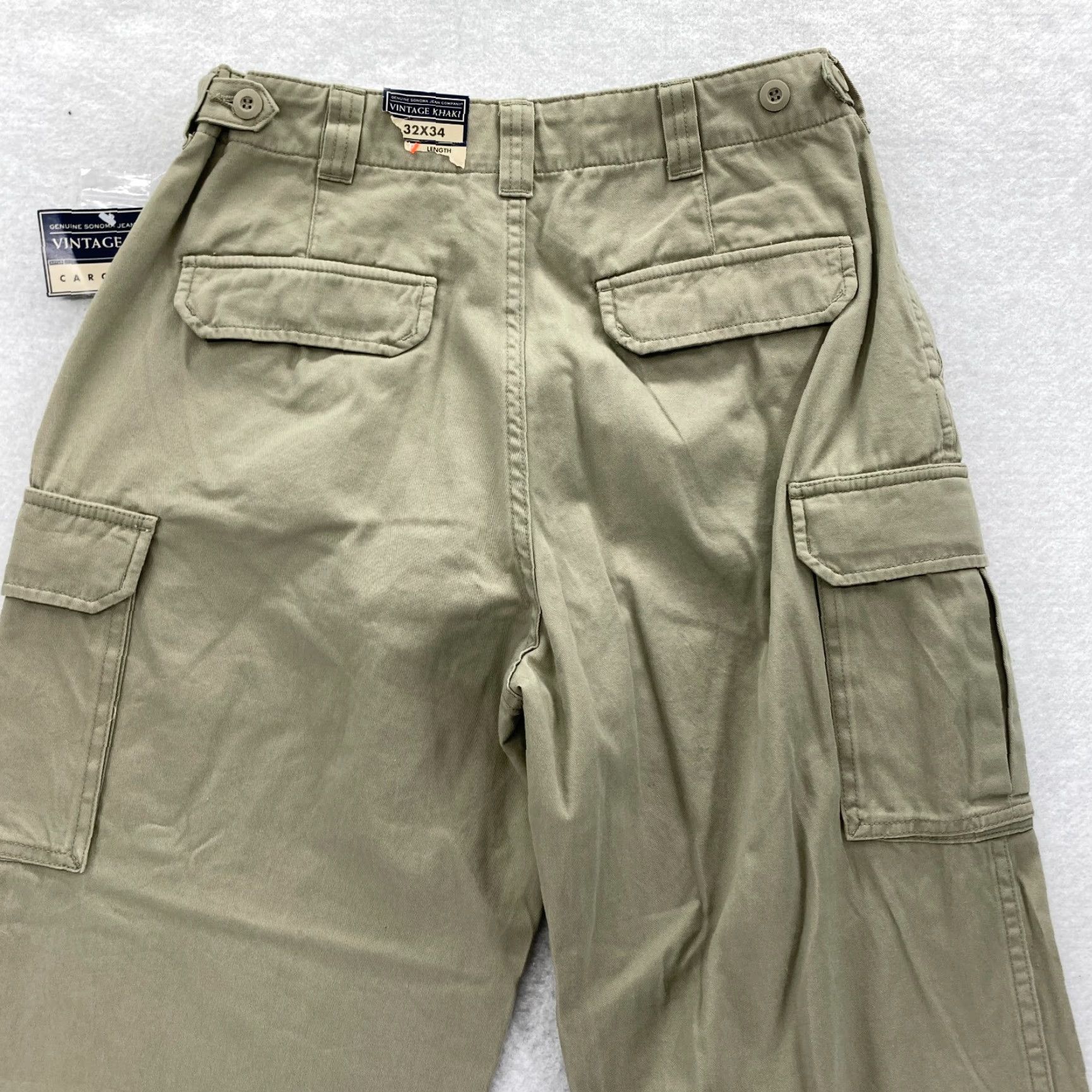 Vintage VINTAGE Sonoma Cargo Pants Mens 32x32 Khaki Brown Straight Leg Mid Rise NWT Size US 32 / EU 48 - 7 Thumbnail