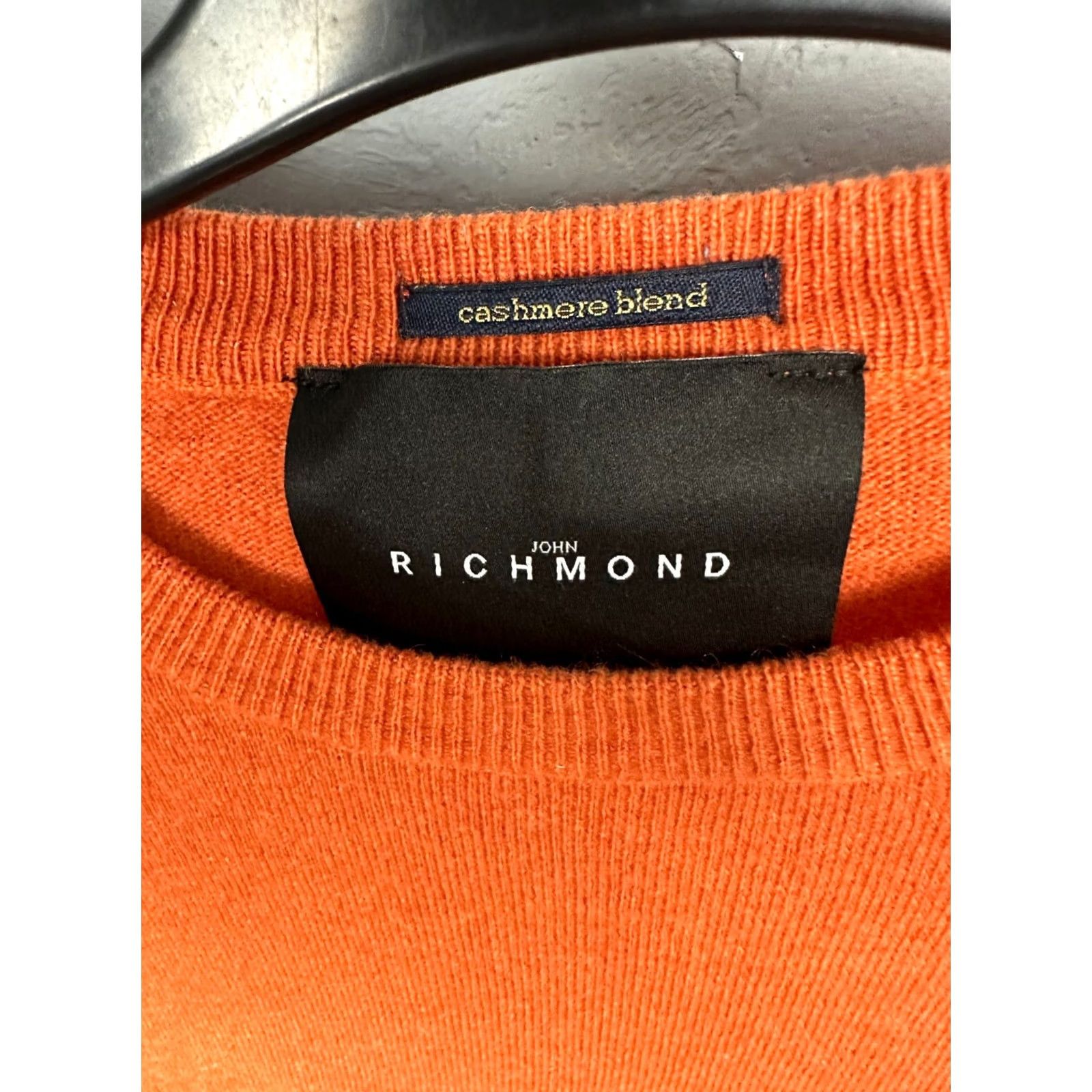 John Richmond John Richmond Vintage Wool Knit Sweater Shirt Women M Orange 90s Style Pullover Knit Wool Size M / US 6-8 / IT 42-44 - 2 Thumbnail
