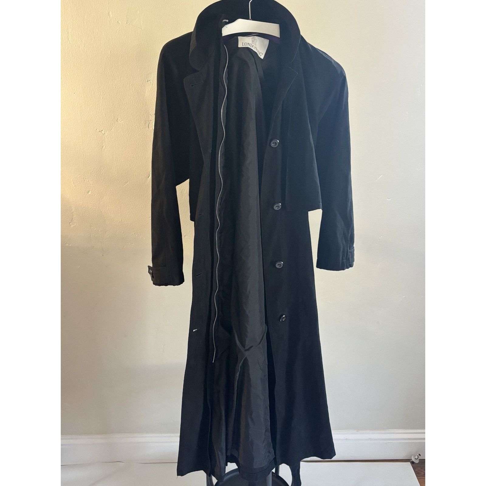 London Fog London Fog Black Trench Coat Women’s Full Length Classic Size L / US 10 / IT 46 - 5 Thumbnail