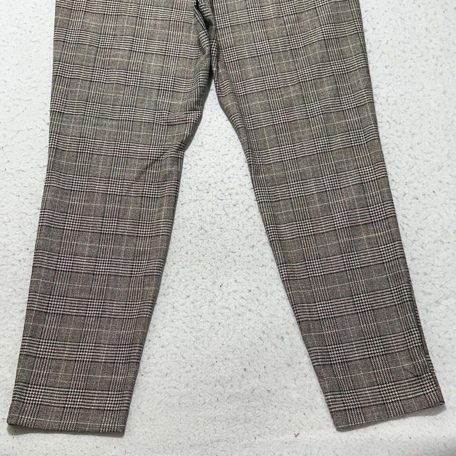 H&M H&M 14 Stovepipe Pants Plaid Striped Trousers Gray Slacks Size 36" / US 14 / IT 50 - 9 Thumbnail