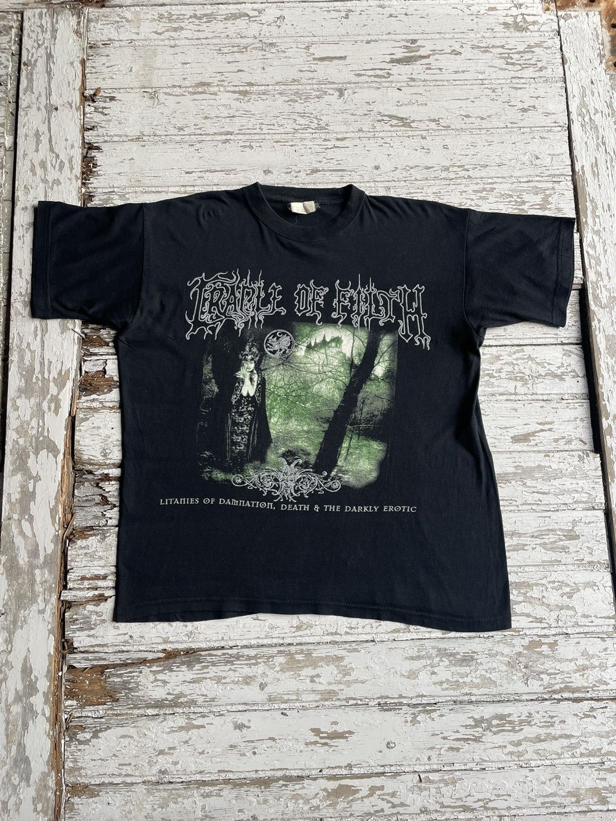 image of Band Tees x Rock Tees 1996 Cradle Of Filth Dusk And Her Embrace Size XL in Black, Men's