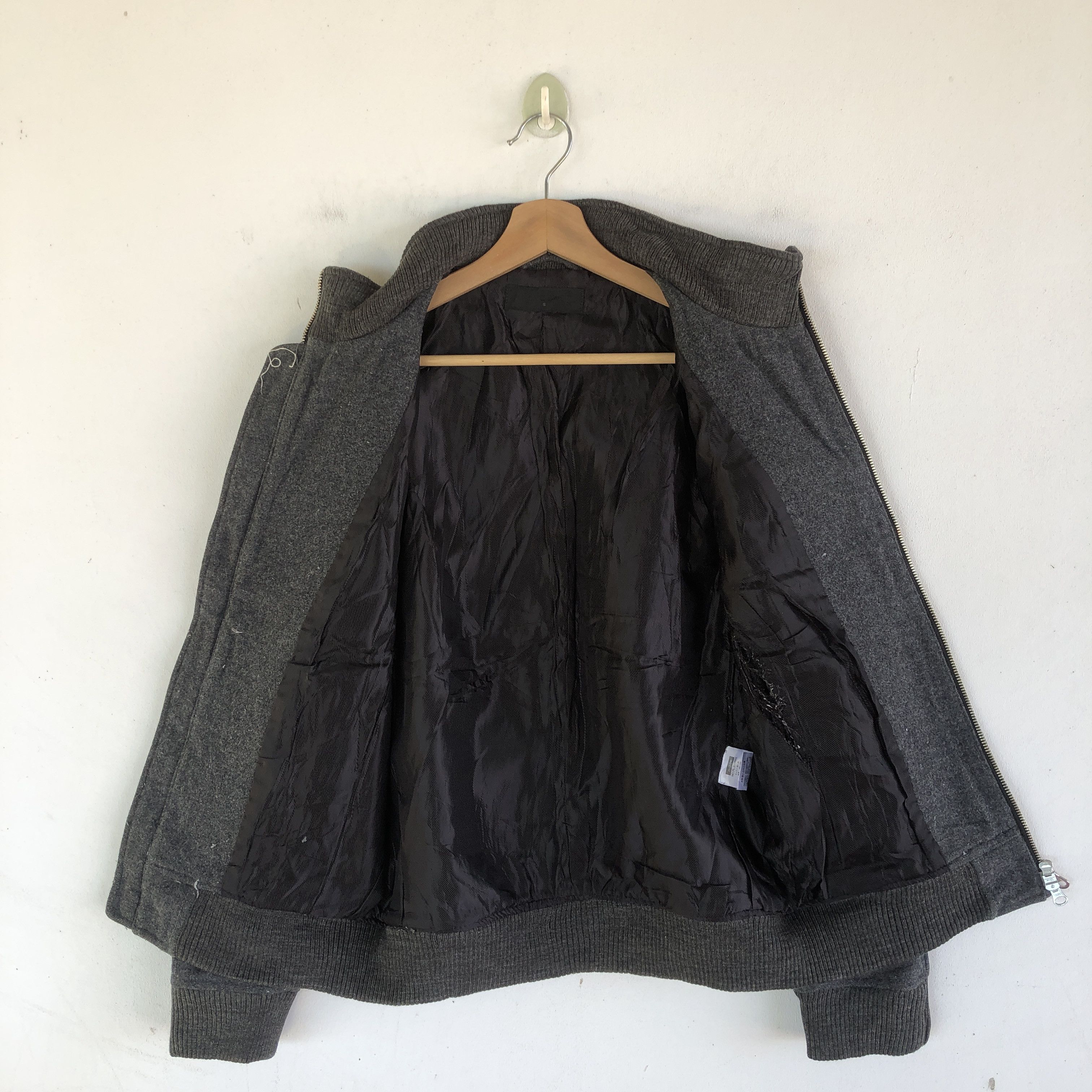 Japanese Brand × Vintage Vintage Plus One Japanese Zipper Wool Jacket Size S / US 4 / IT 40 - 6 Thumbnail