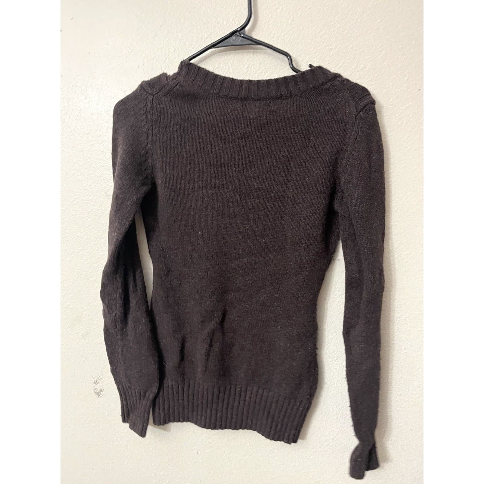 Gap VINTAGE Gap Cable-Knit Sweater Women’s Small Brown Solid Round Neck Pullover Lightweight Size S / US 4 / IT 40 - 2 Thumbnail