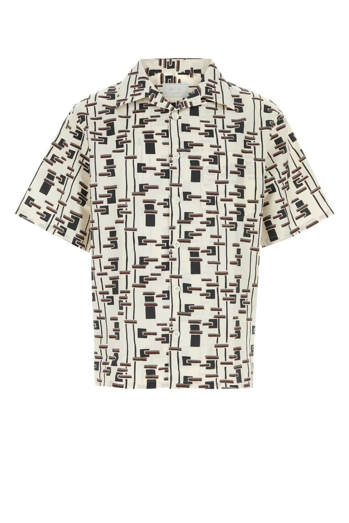 Prada Printed Poplin Shirt Size US L / EU 52-54 / 3 - 1 Thumbnail