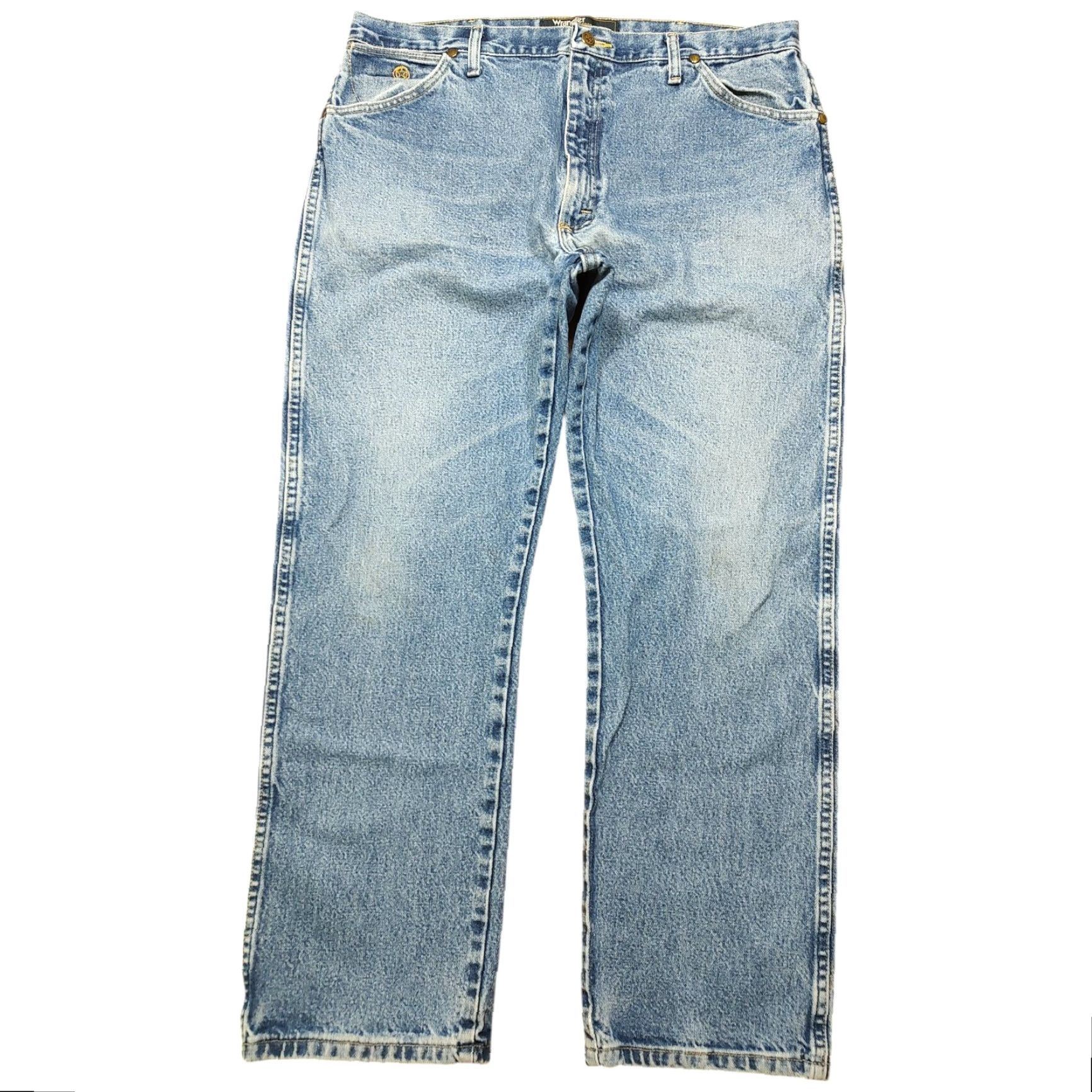 Wrangler VINTAGE Wrangler George Strait Jeans Blue Denim Cowboy 36x30 90s Mens Size US 36 / EU 52 - 2 Thumbnail
