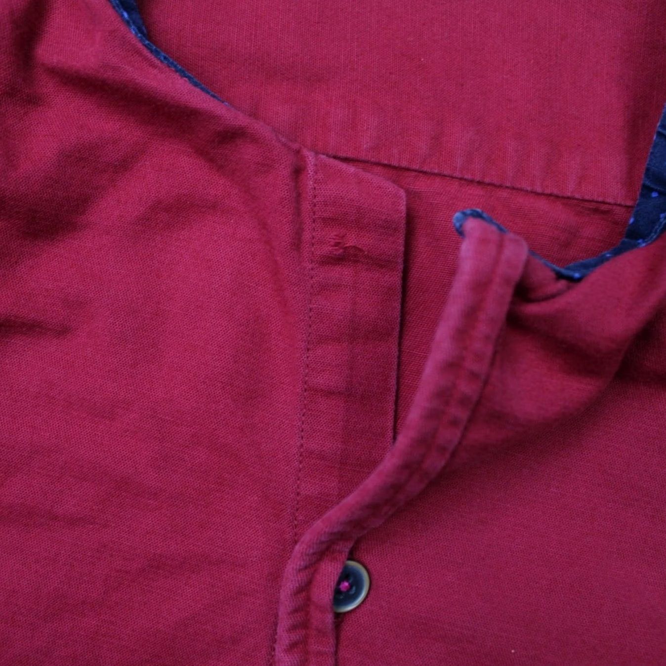 Allsaints All Saints Red Shirt Men XL Long Sleeve Button Spital Fields Pocket Collar Size US XL / EU 56 / 4 - 7 Thumbnail