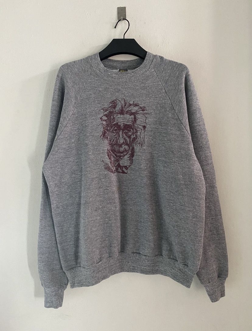 Vintage 🔥FINAL DROP🔥 1980s Vintage Albert Einstein Sweatshirt Size US XL / EU 56 / 4 - 2 Thumbnail