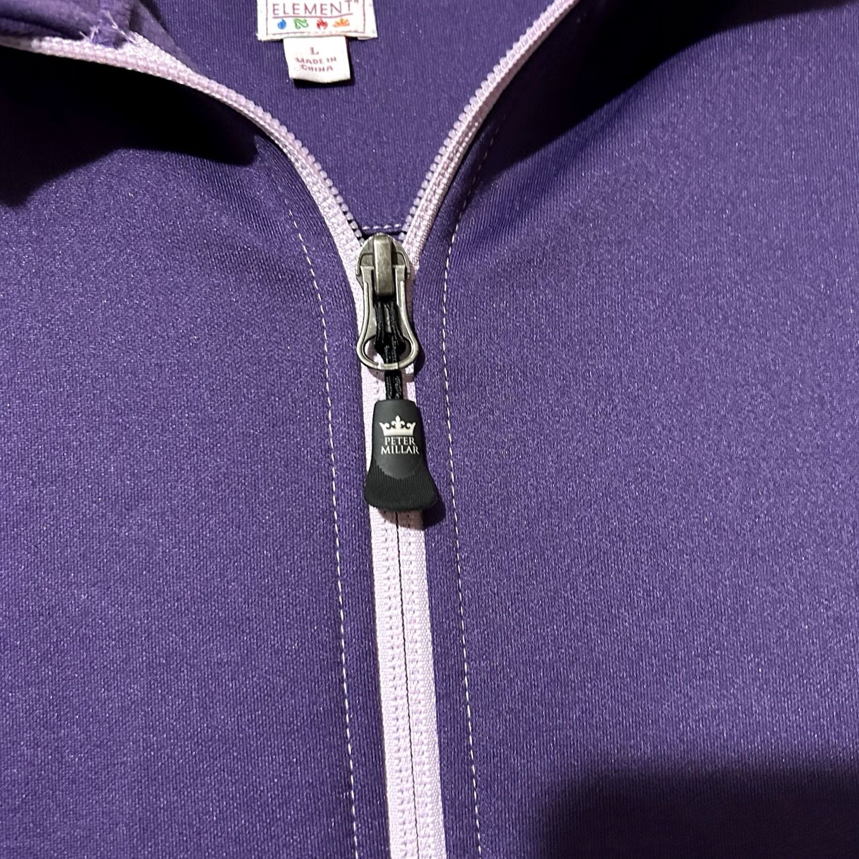 Peter Millar Peter Millar Women Jacket Women L Full Zip Purple Golf Warmth Element Colorful Basic Outer Shell Polyester Modern Size L / US 10 / IT 46 - 2 Thumbnail