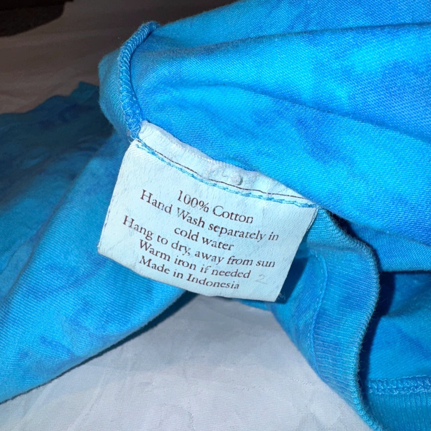 Vintage VINTAGE Coconut reef T-Shirt Beach Logo Blue Tie-dye XL Cotton Short Sleeve V-Neck Womens Regular Blue Size XL / US 12-14 / IT 48-50 - 5 Thumbnail