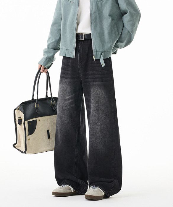 Japanese Brand American retro Cleanfit distressed wide-leg washed jeans Size US 32 / EU 48 - 4 Thumbnail