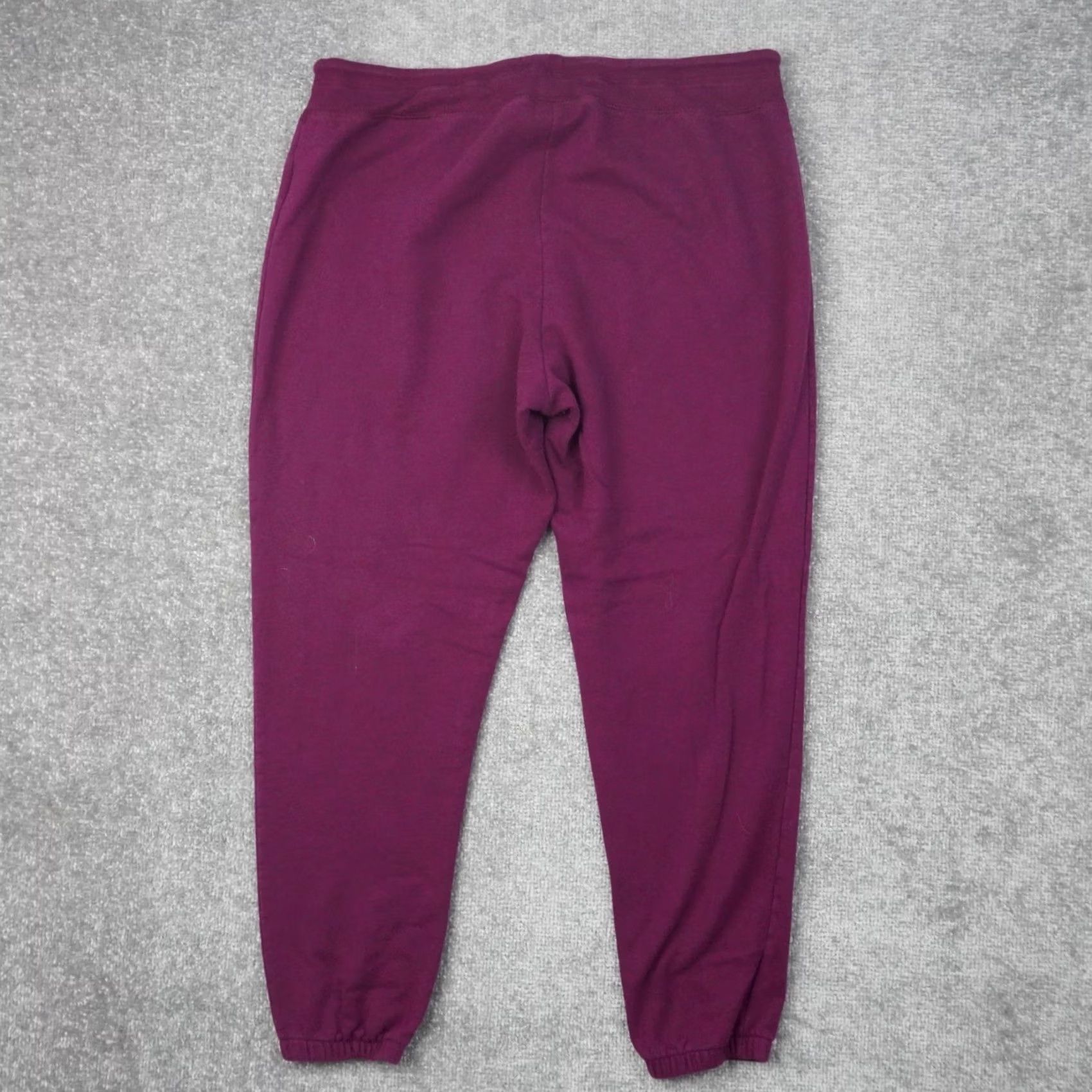 Gap GAP Sweatpants Purple Athletic Drawstring Logo Womens Large 32x28 Regular Tapered Pockets Joggers Size 36" / US 14 / IT 50 - 2 Thumbnail