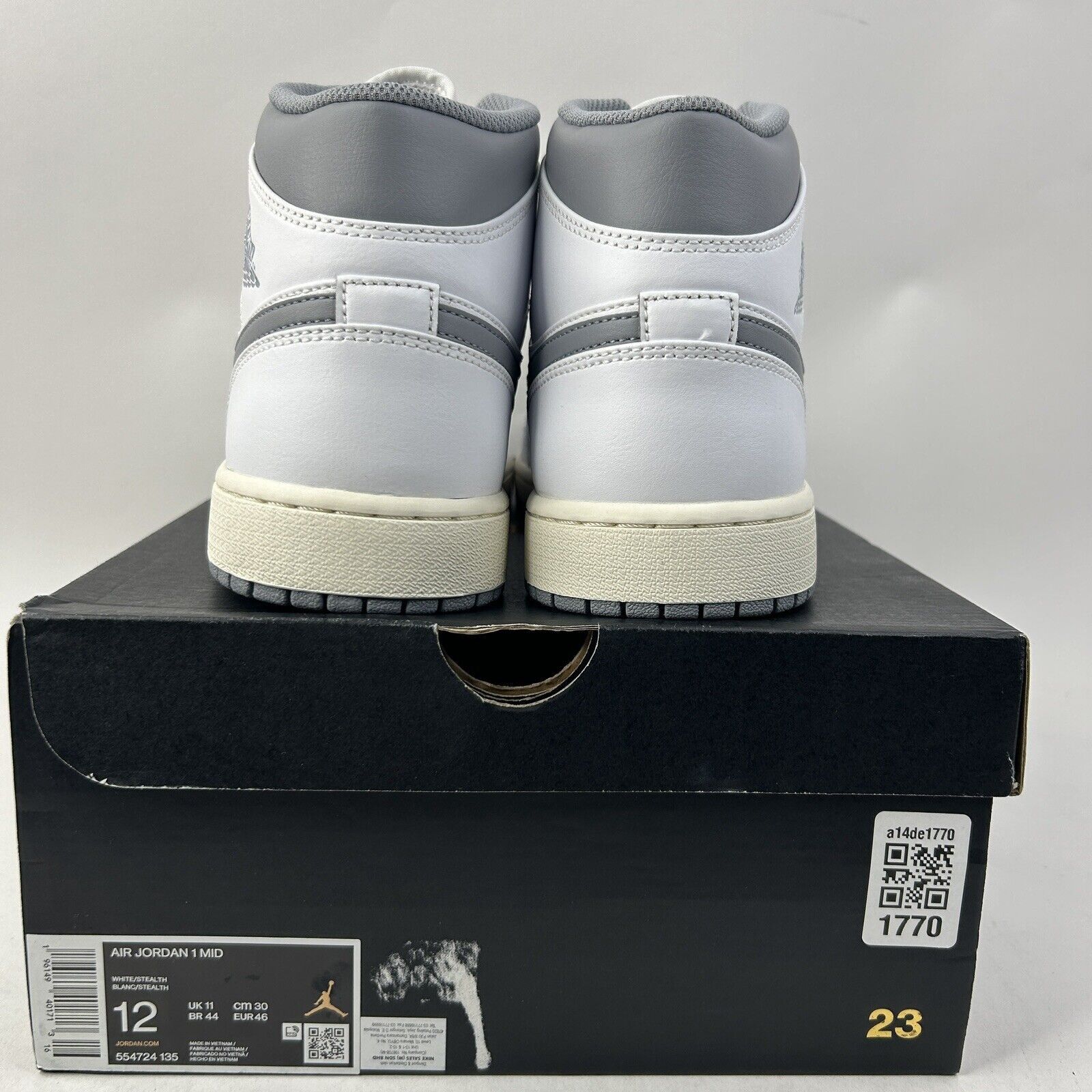 Nike Nike Air Jordan 1 Mid Retro “Neutral Grey” 2024 Size US 12 / EU 45 - 4 Thumbnail