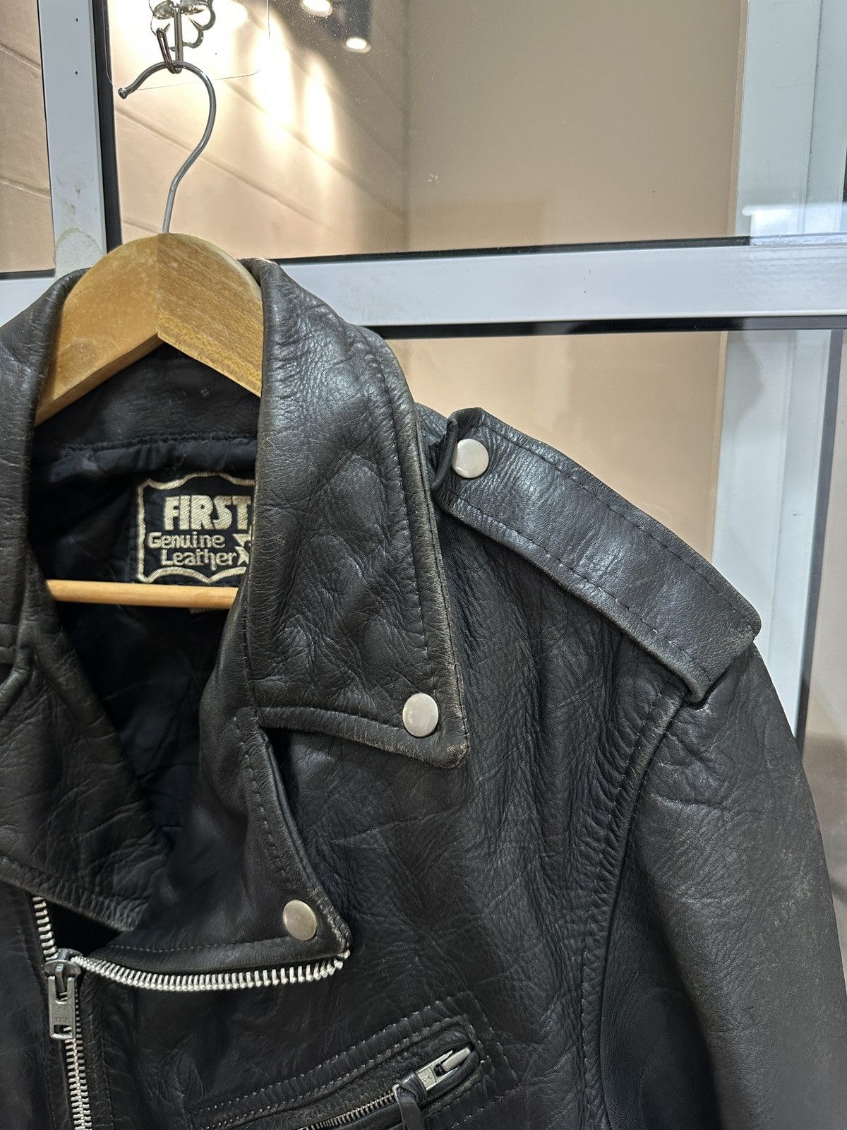 First MFG Co. 1980 First Genuine Leather Double Rider Biker Jacket Size US M / EU 48-50 / 2 - 17 Thumbnail