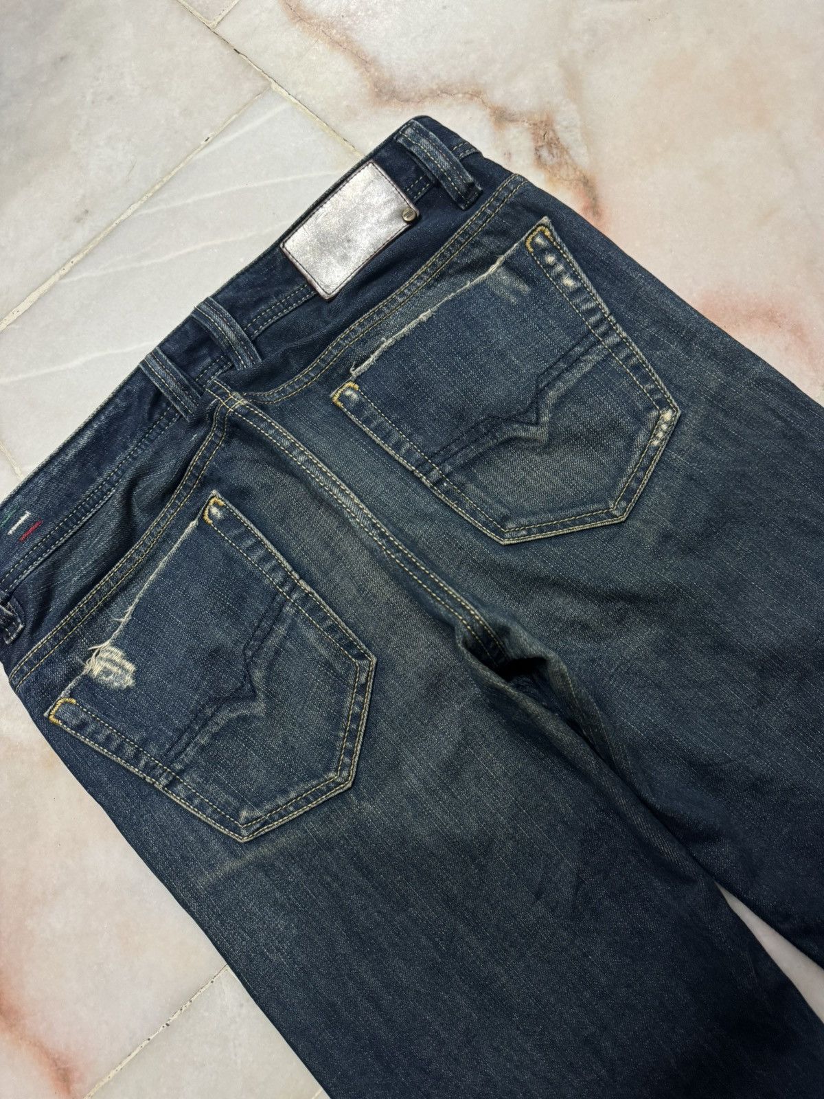 Kapital 💥FLARE💥VINTAGE DIESEL VIKER RUSTY MUDWASH DISTRESSED INSANE Size US 31 - 18 Thumbnail
