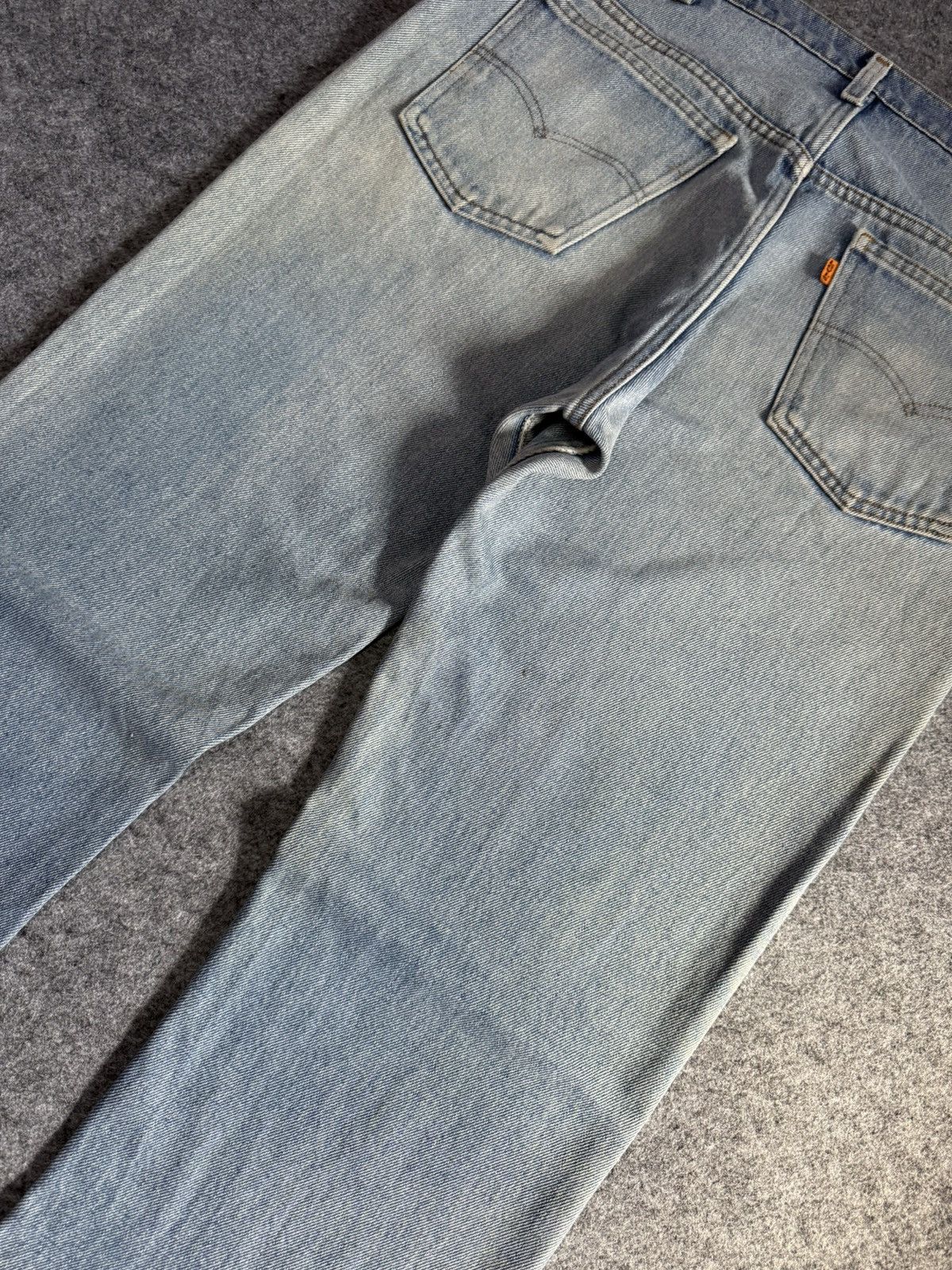 Levi's 80s Vintage Levis 575 Orange Tab Muddy Light Wash Jeans Size US 35 - 12 Thumbnail