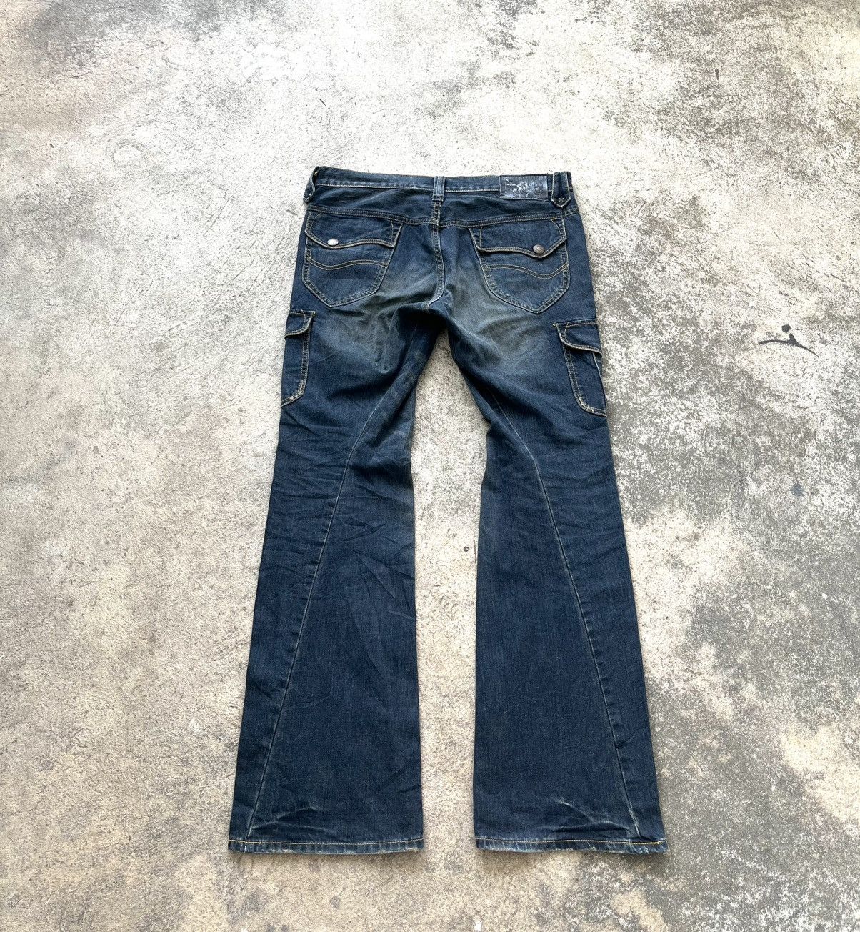 If Six Was Nine × Lee 🔥RARE DISTRESSED FLARE JEANS IF SIX WAS NINE STYLE / LEE Size US 36 / EU 52 - 2 Thumbnail