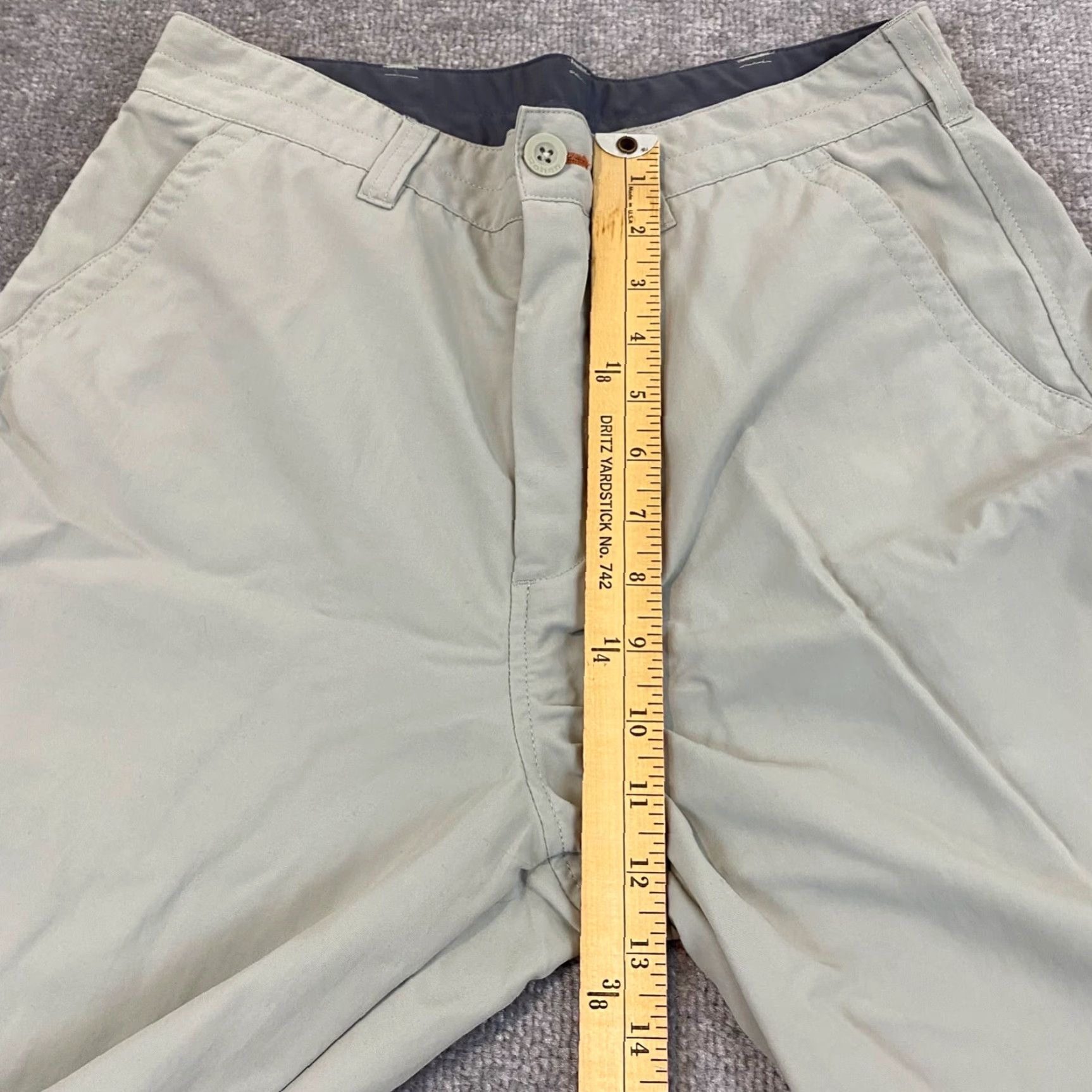 Vintage Rohan Pants Men 32x29 Light Beige Polyamide Stretch Chino Hiking Golf Trail 5-Pocket Flat Front Regular Fit Casual Travel outfit Mens Size US 32 / EU 48 - 6 Thumbnail